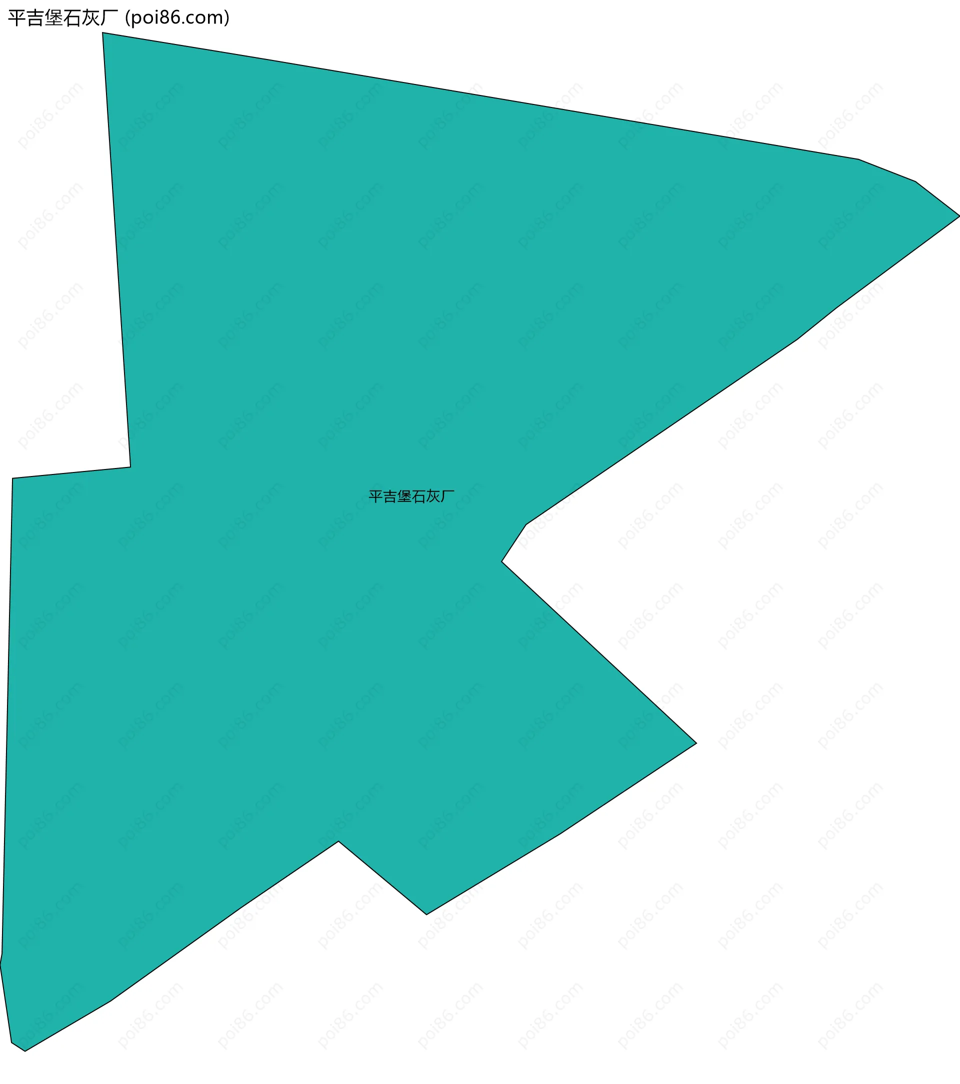 平吉堡石灰厂边界地图(五级行政区划)