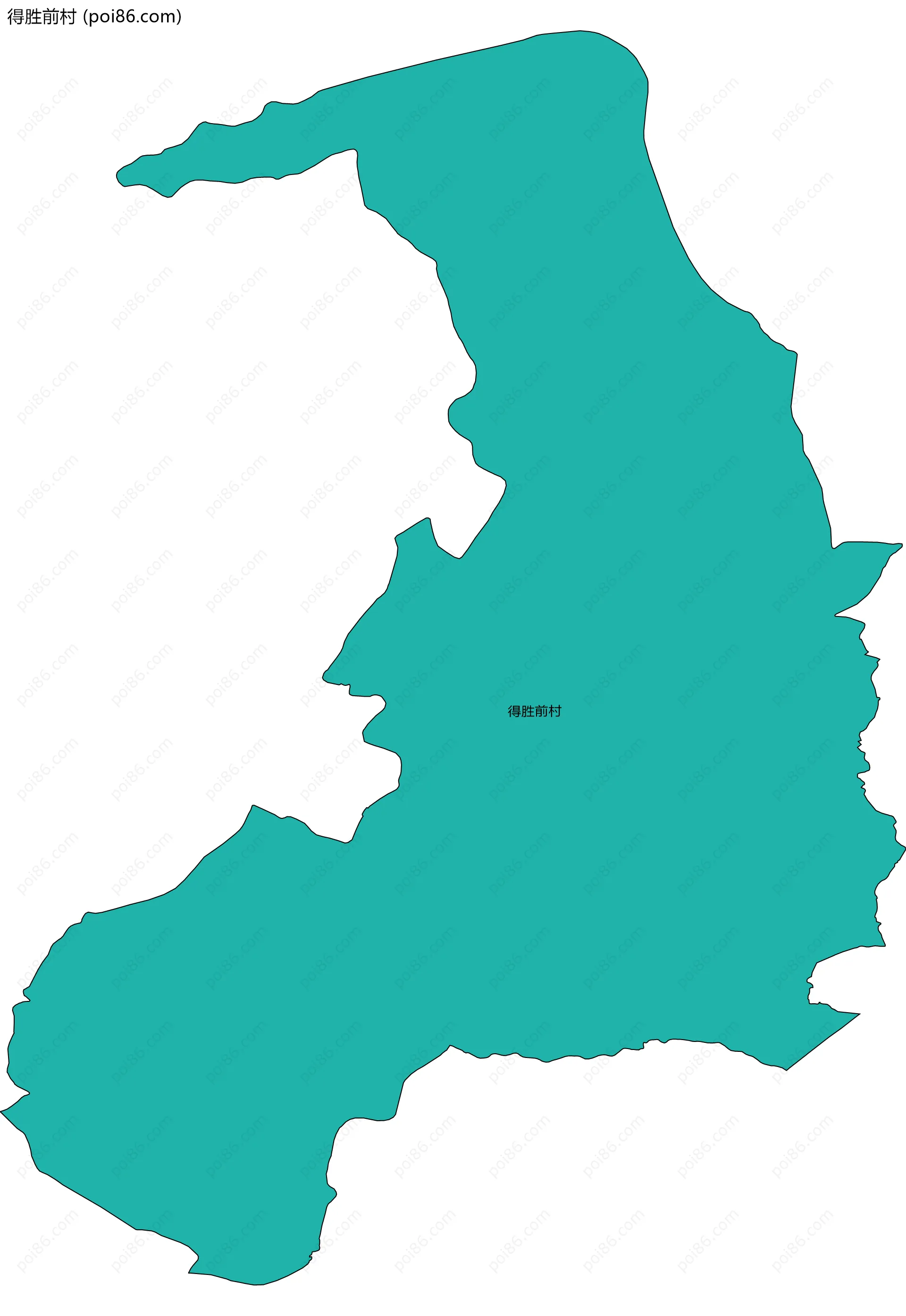 得胜前村边界地图