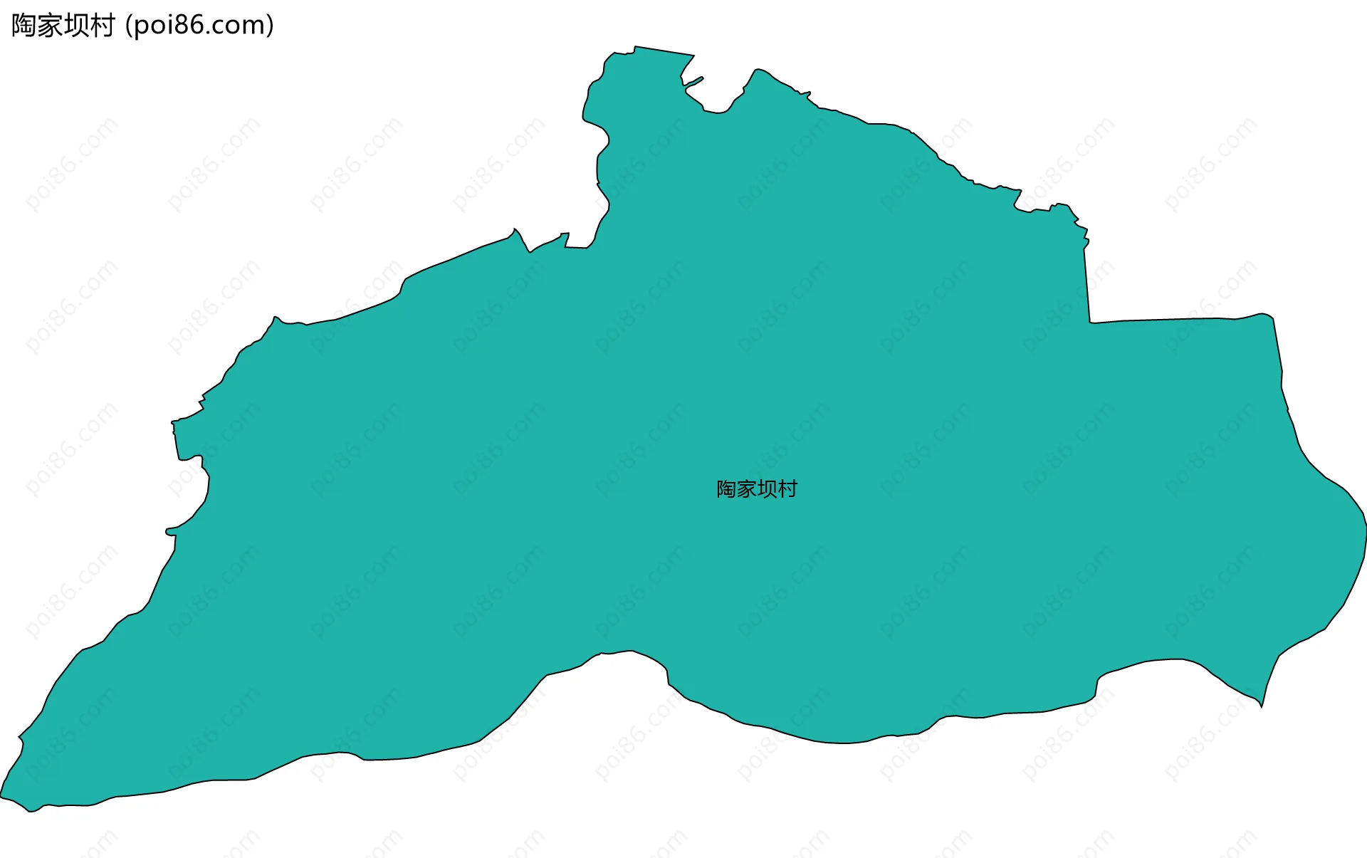 陶家坝村边界地图