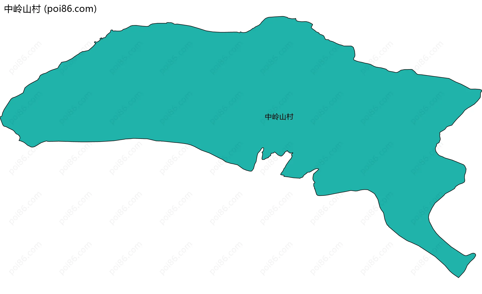 中岭山村边界地图