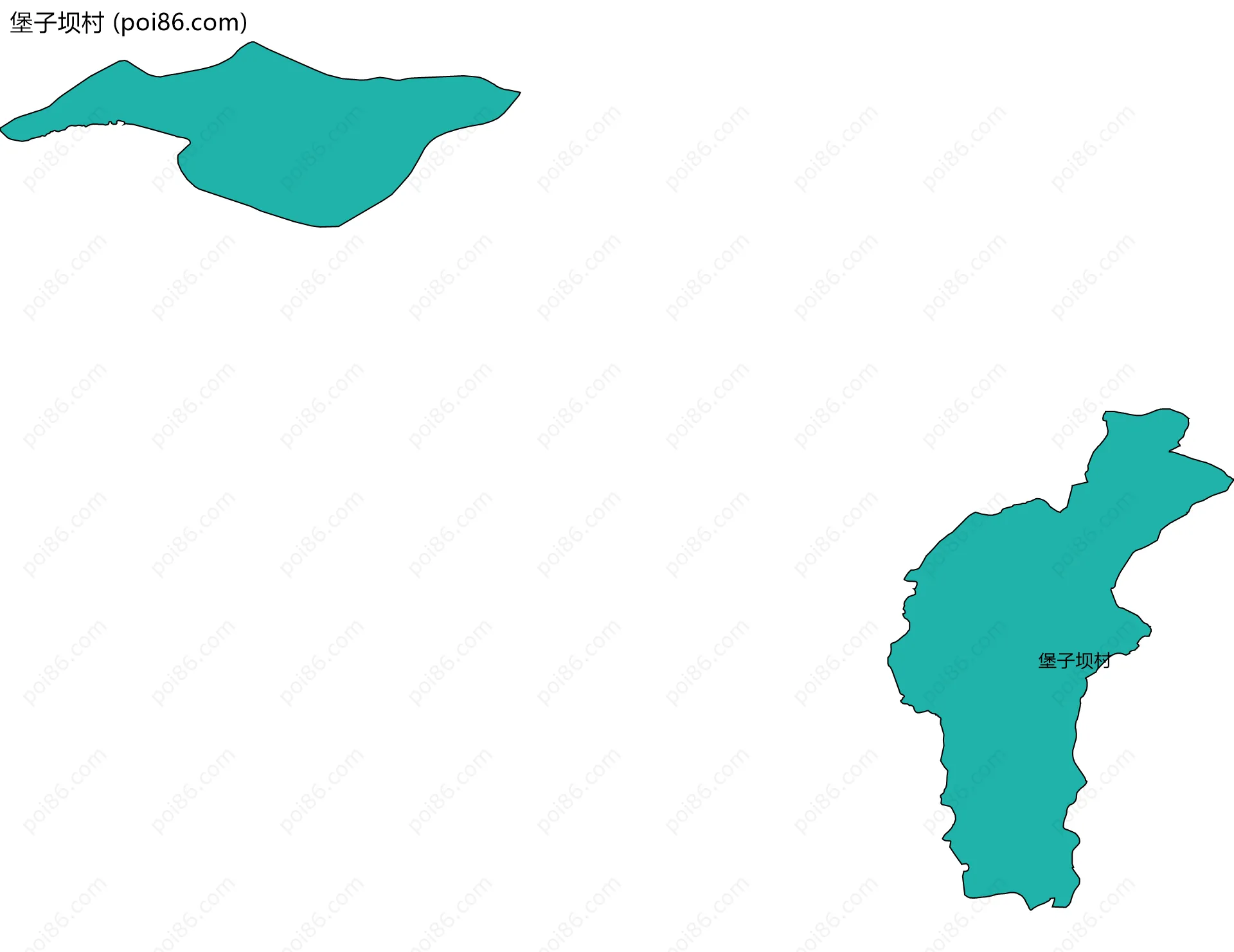 堡子坝村边界地图