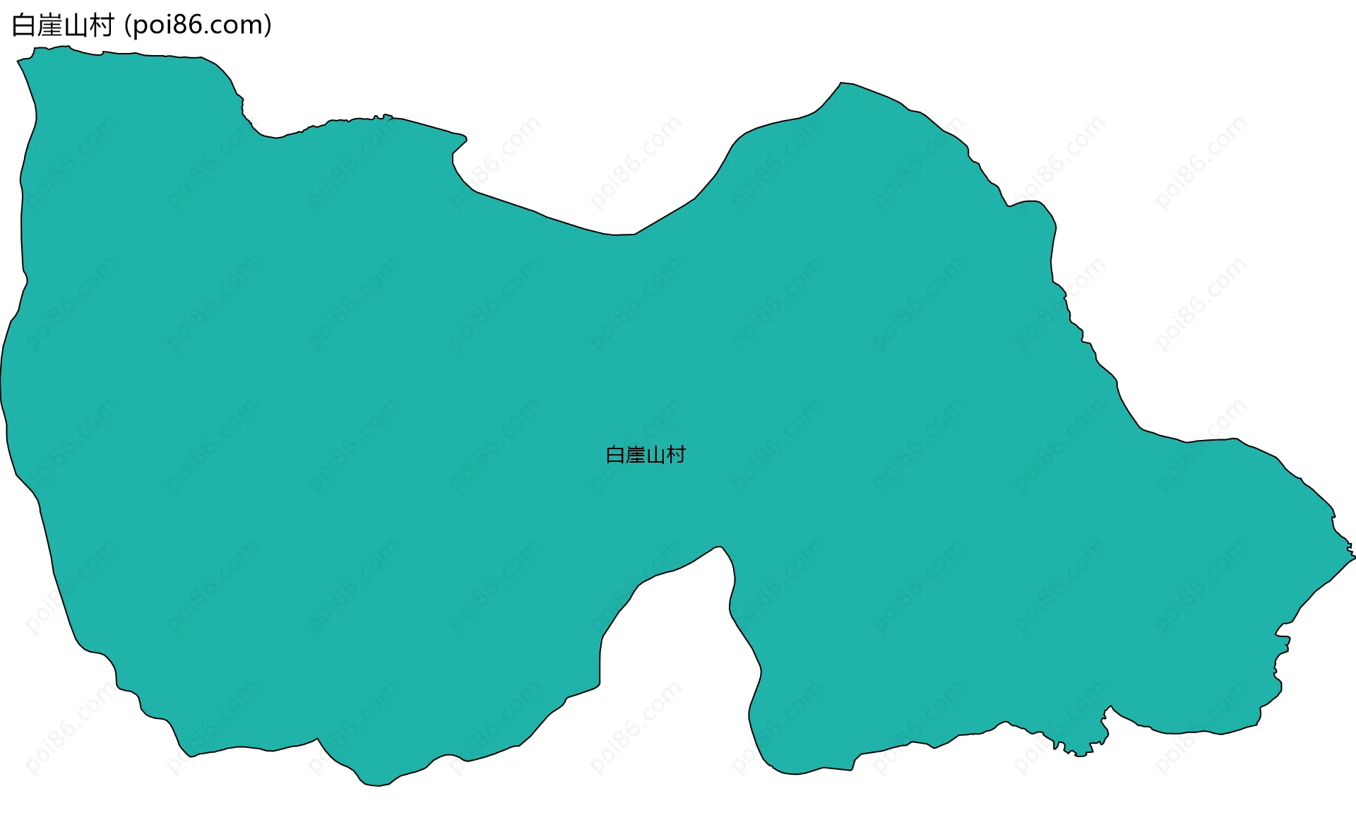 白崖山村边界地图