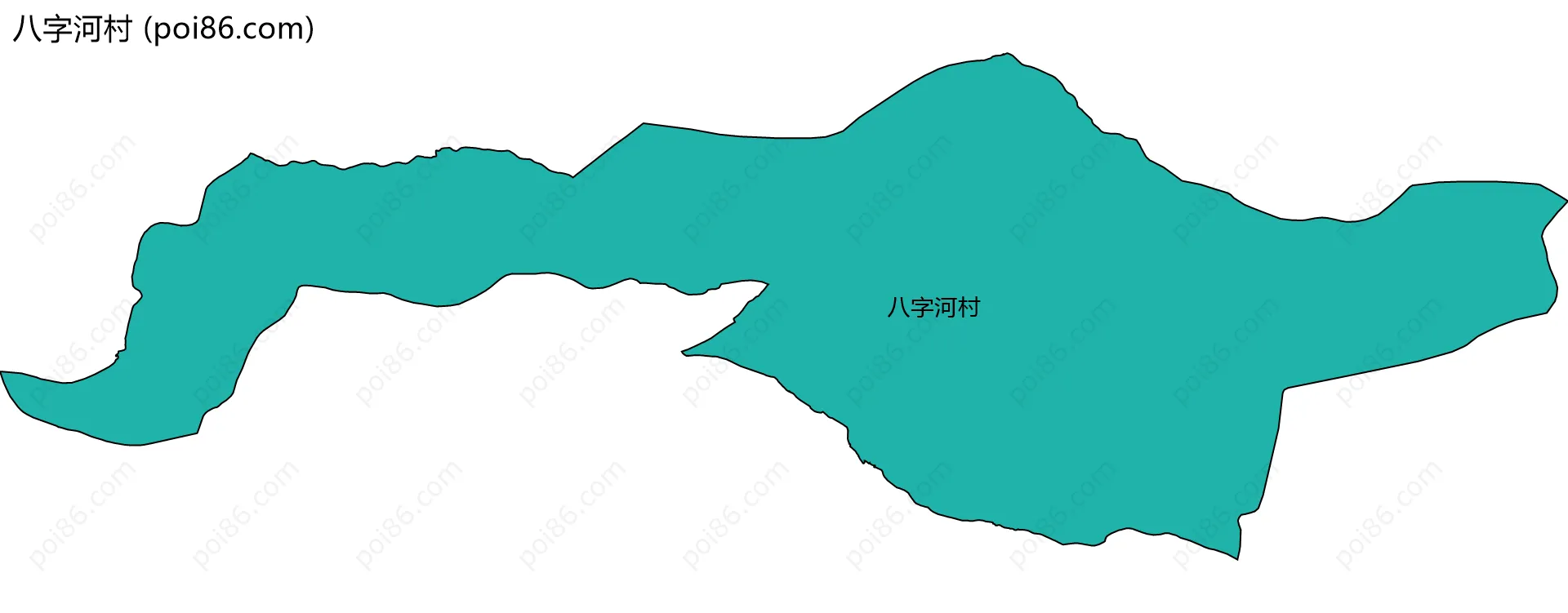 八字河村边界地图