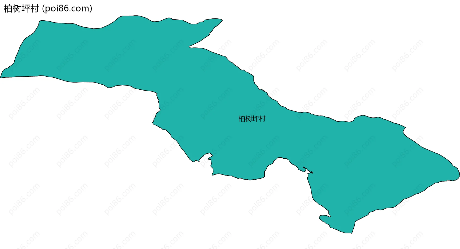 柏树坪村边界地图