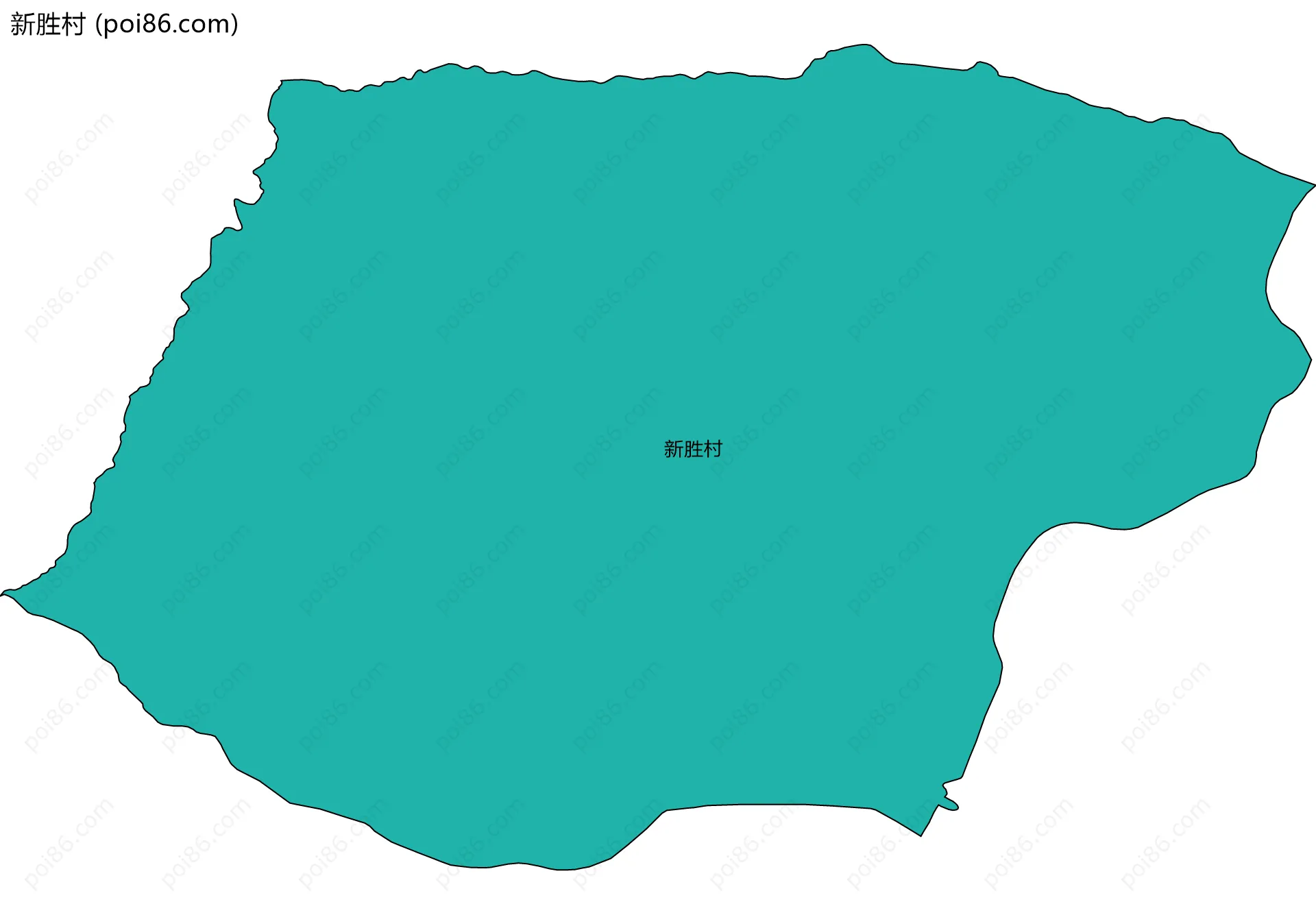 新胜村边界地图