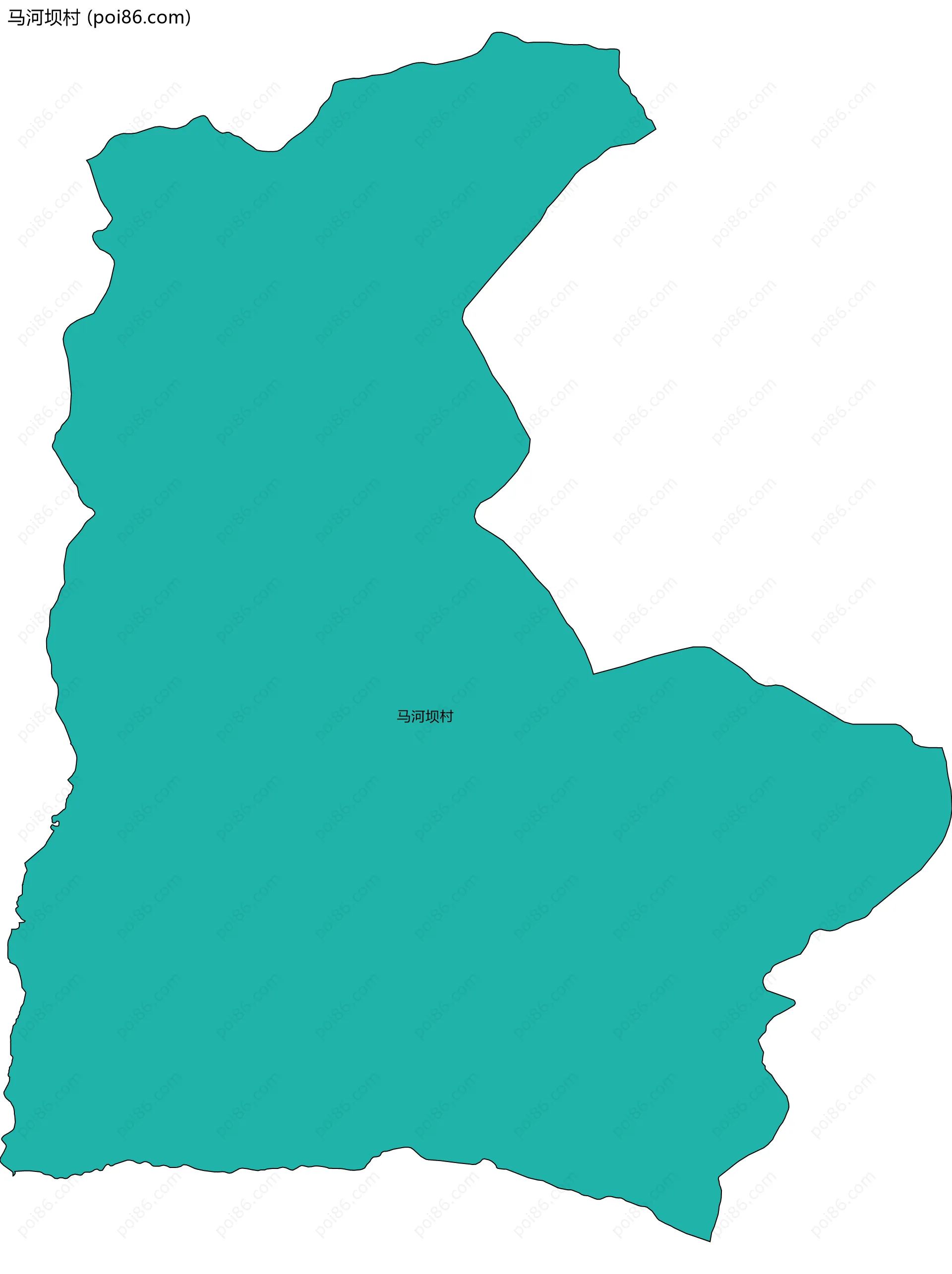 马河坝村边界地图