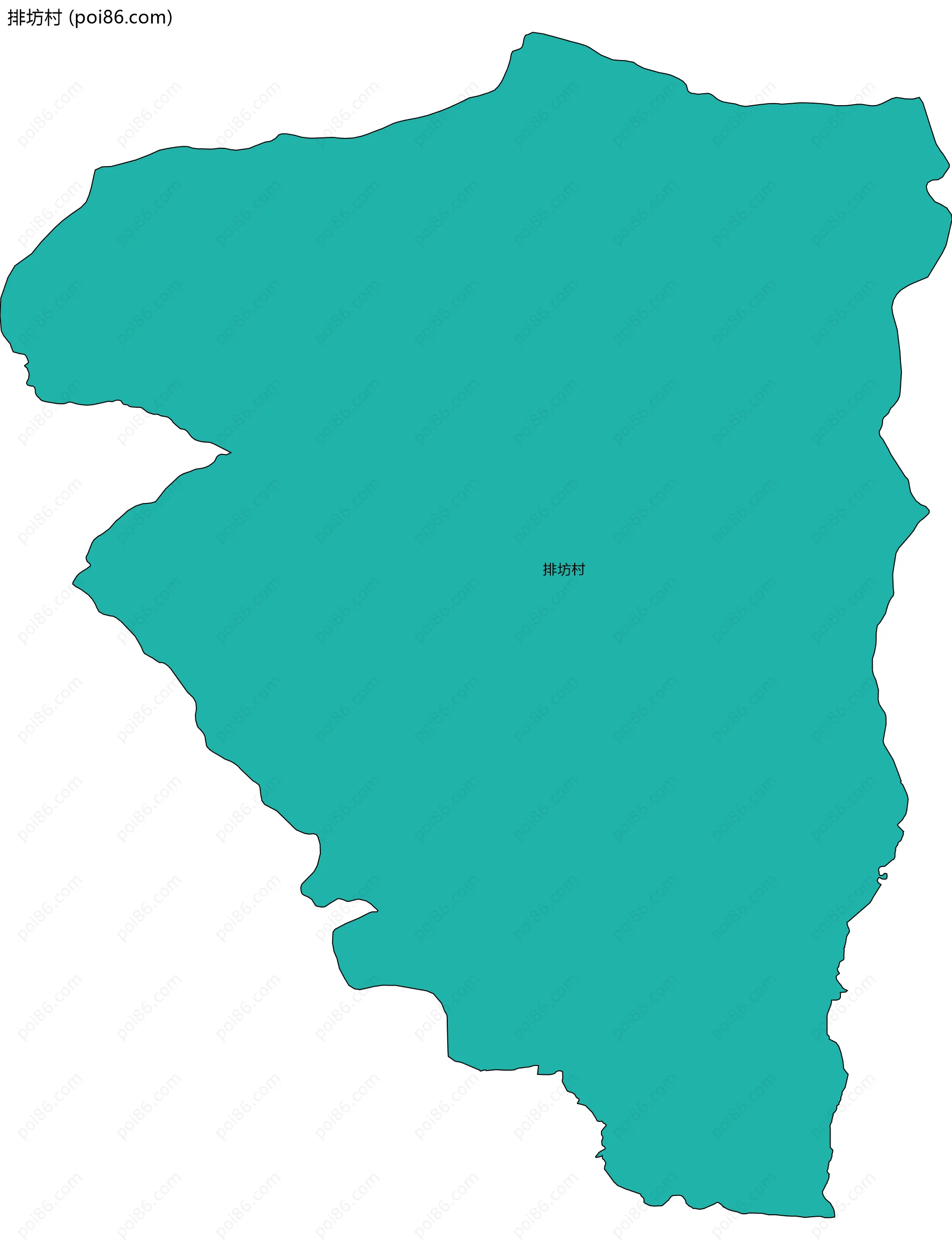 排坊村边界地图