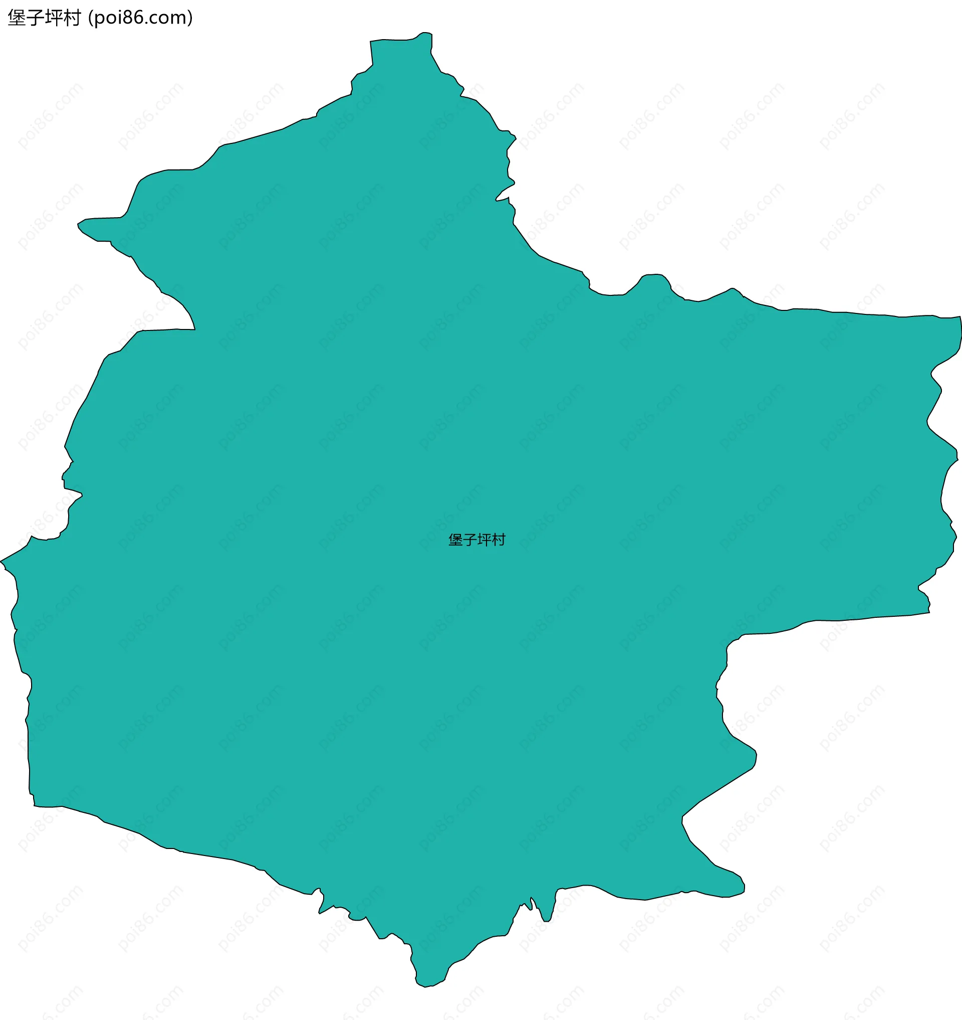 堡子坪村边界地图