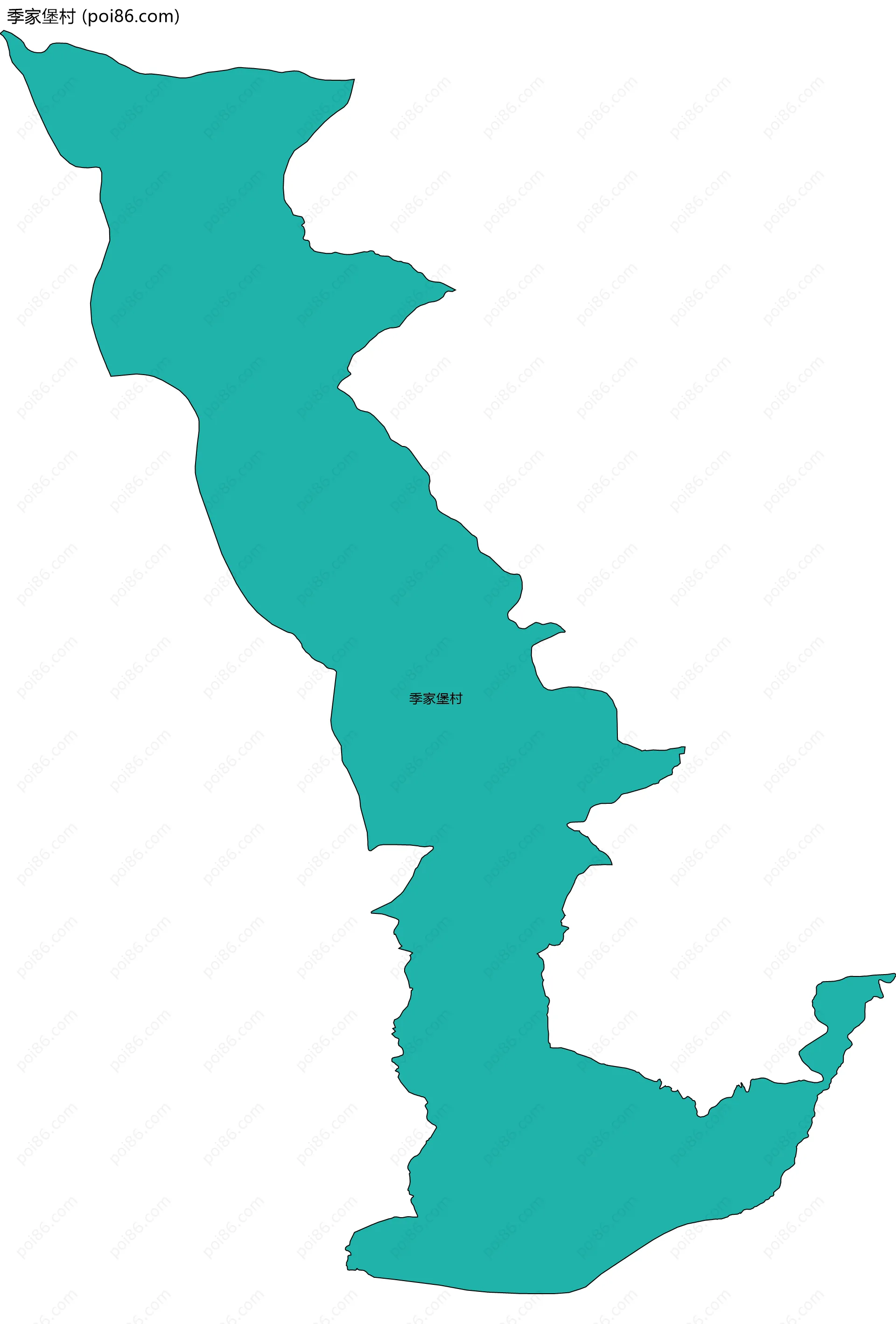 季家堡村边界地图