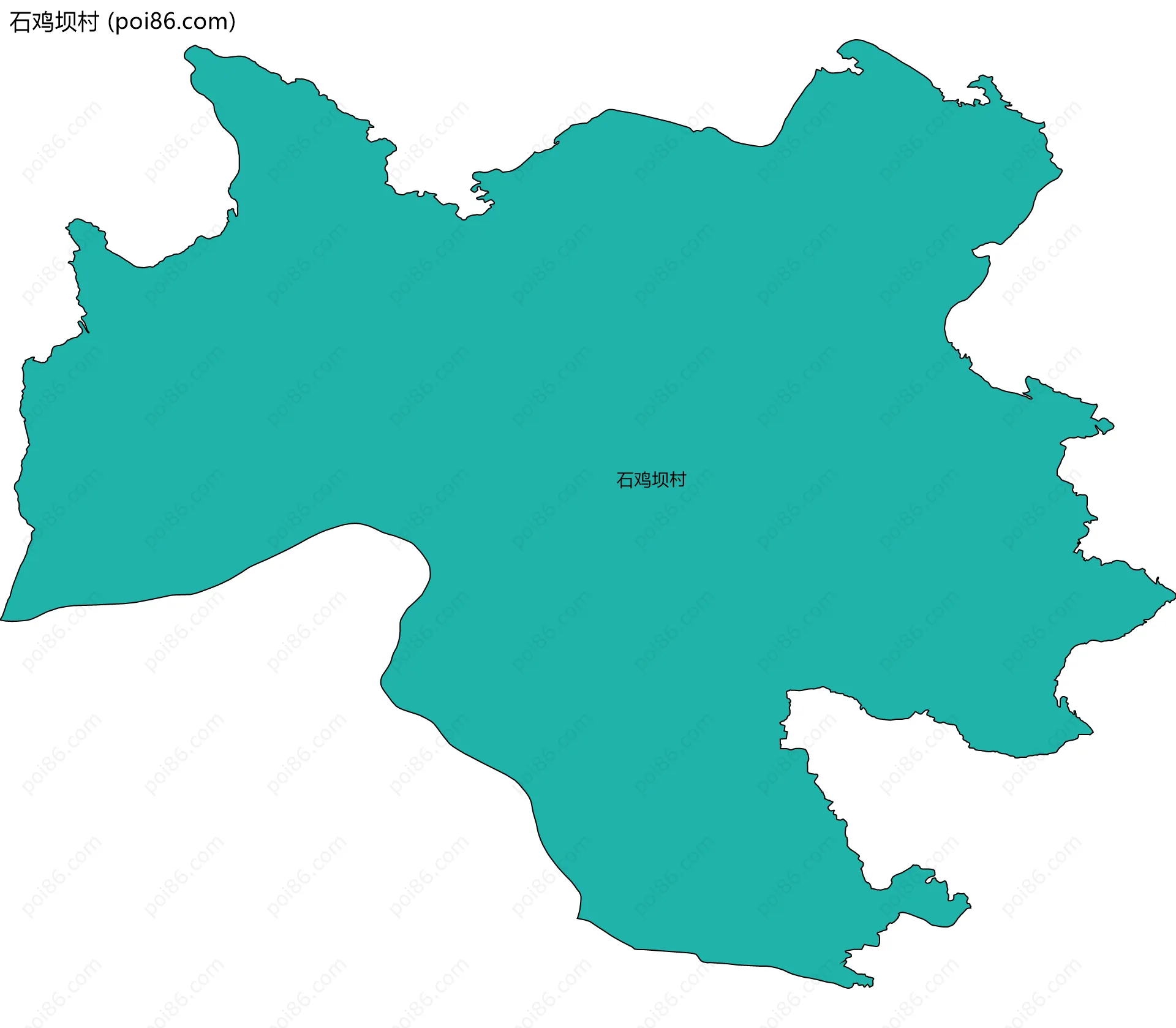 石鸡坝村边界地图