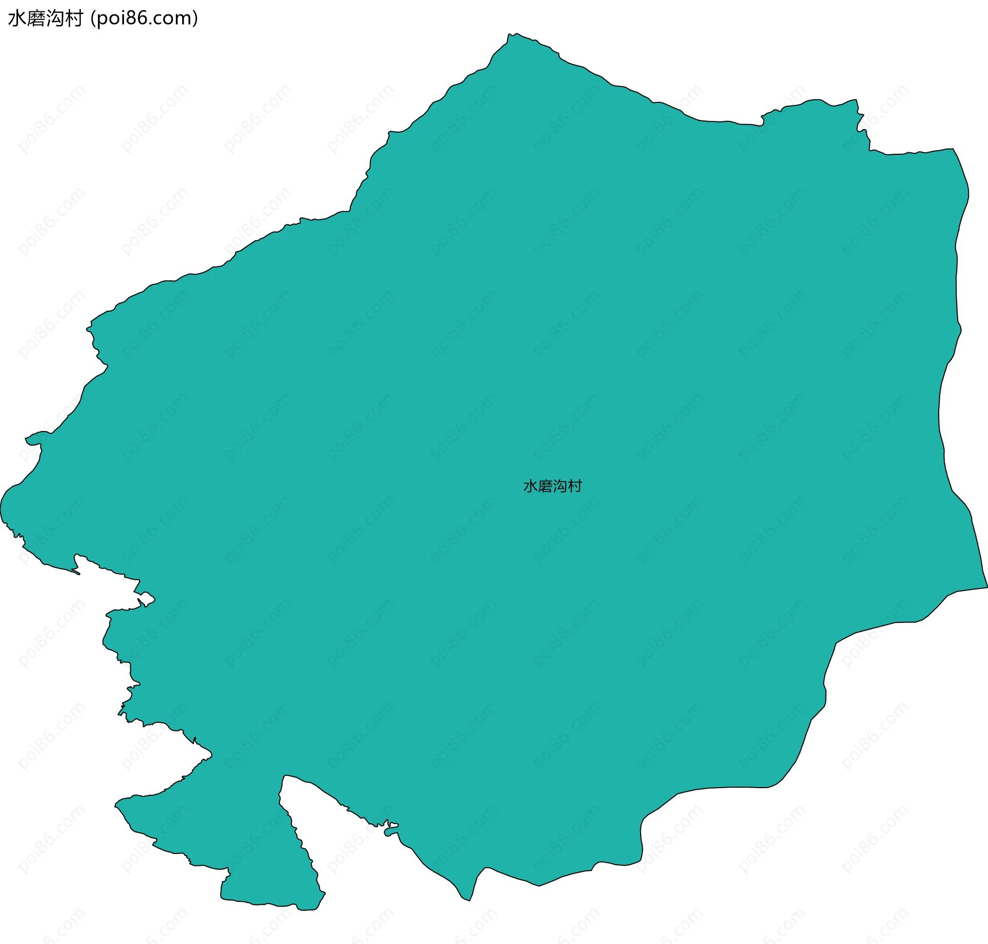 水磨沟村边界地图