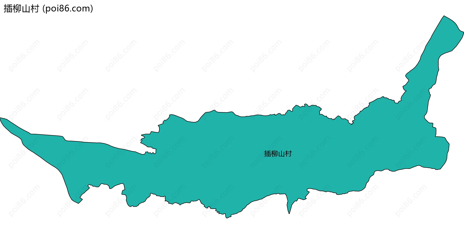 插柳山村边界地图