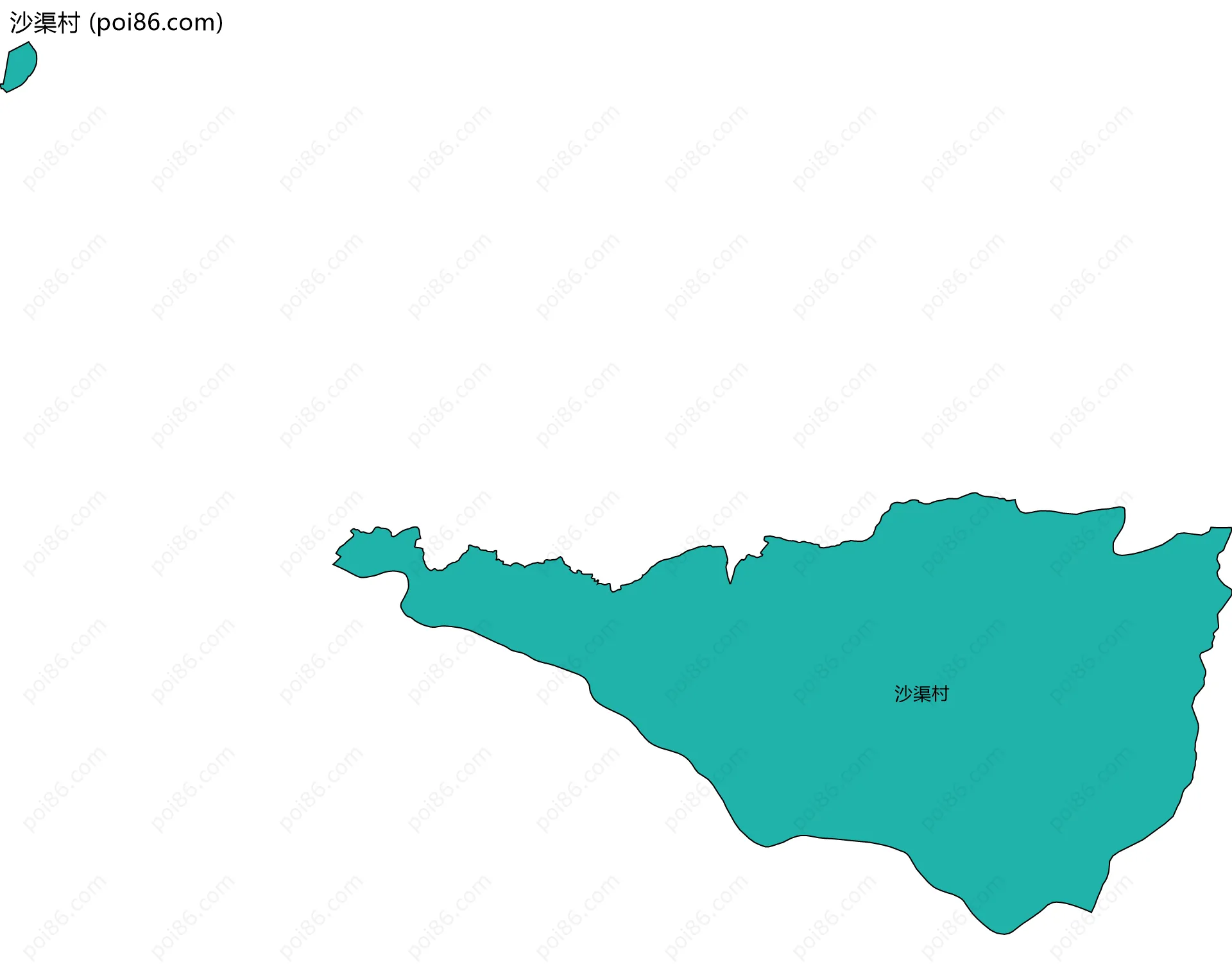 沙渠村边界地图