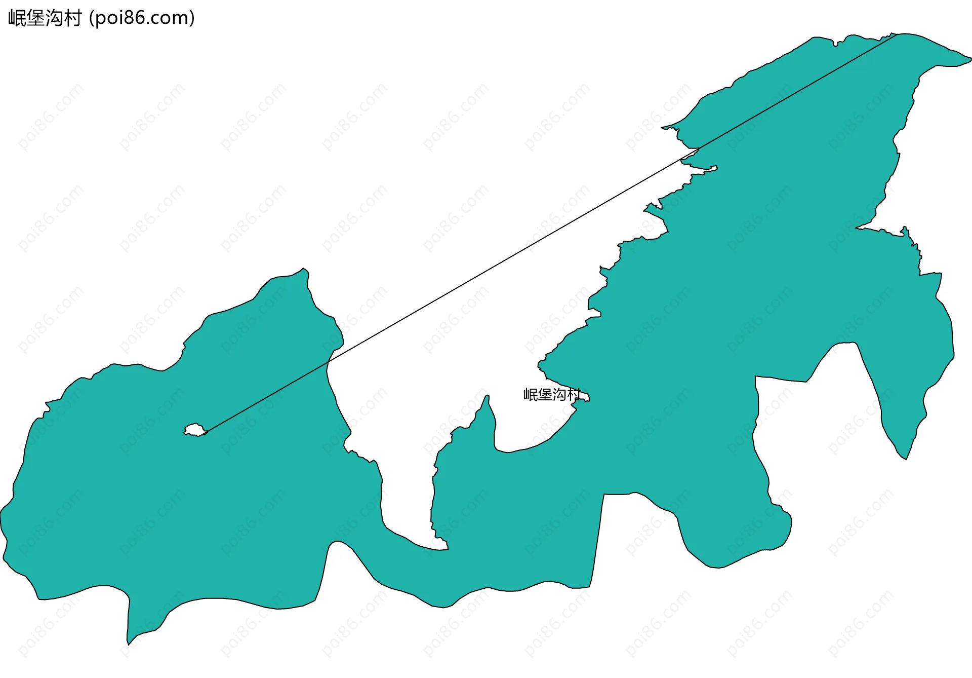 岷堡沟村边界地图