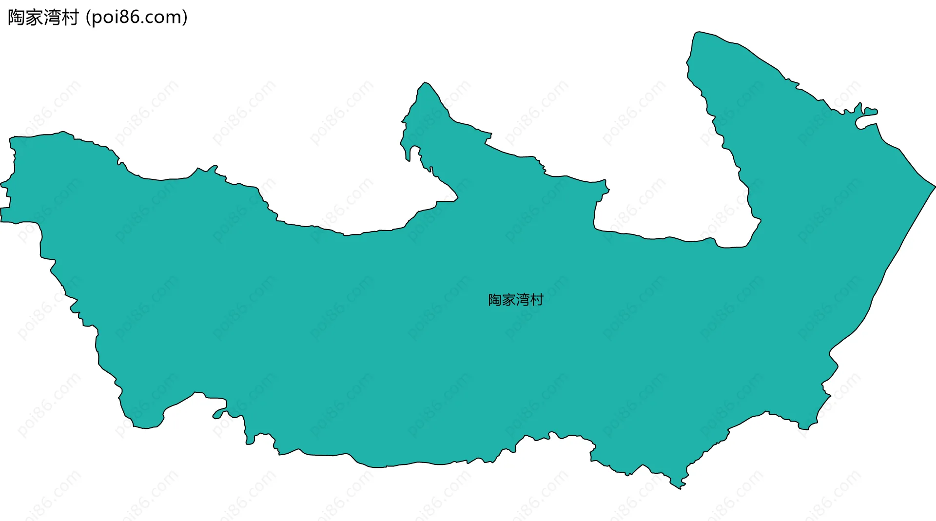 陶家湾村边界地图