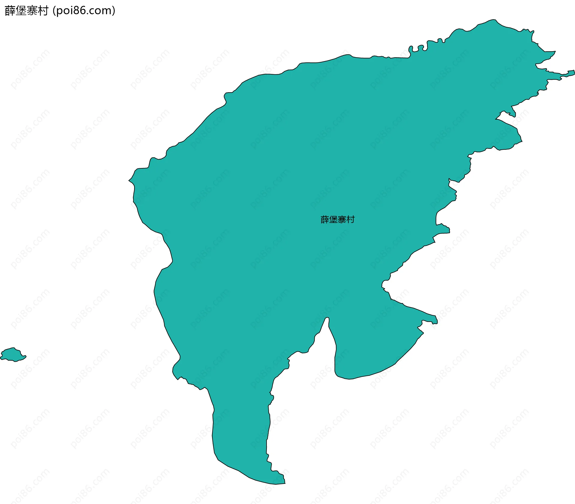 薛堡寨村边界地图