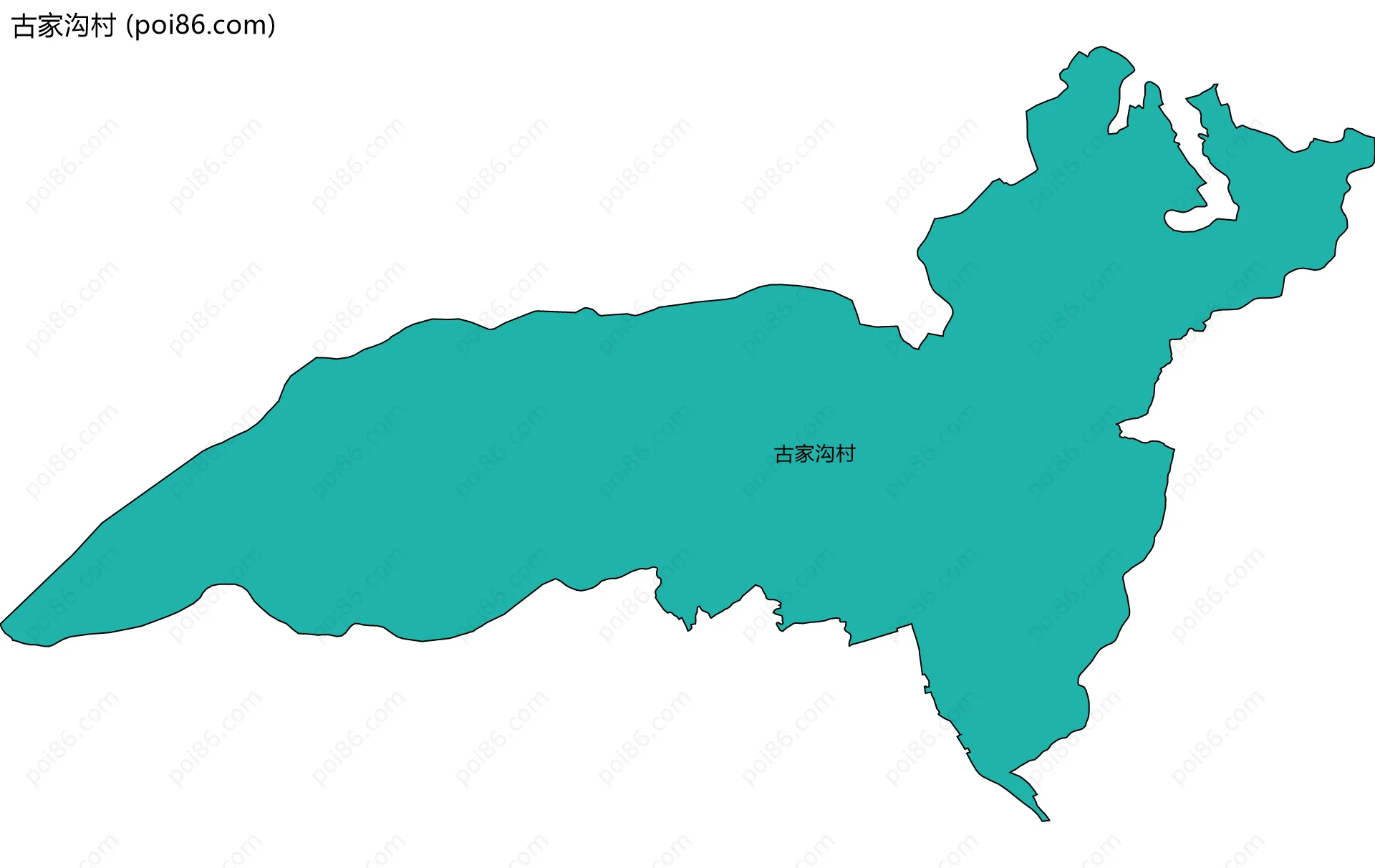 古家沟村边界地图