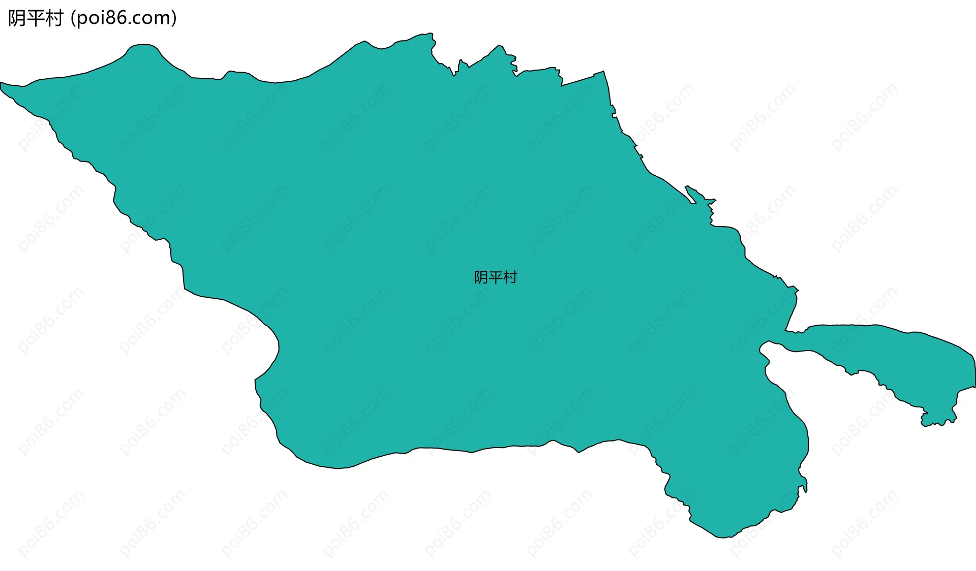 阴平村边界地图