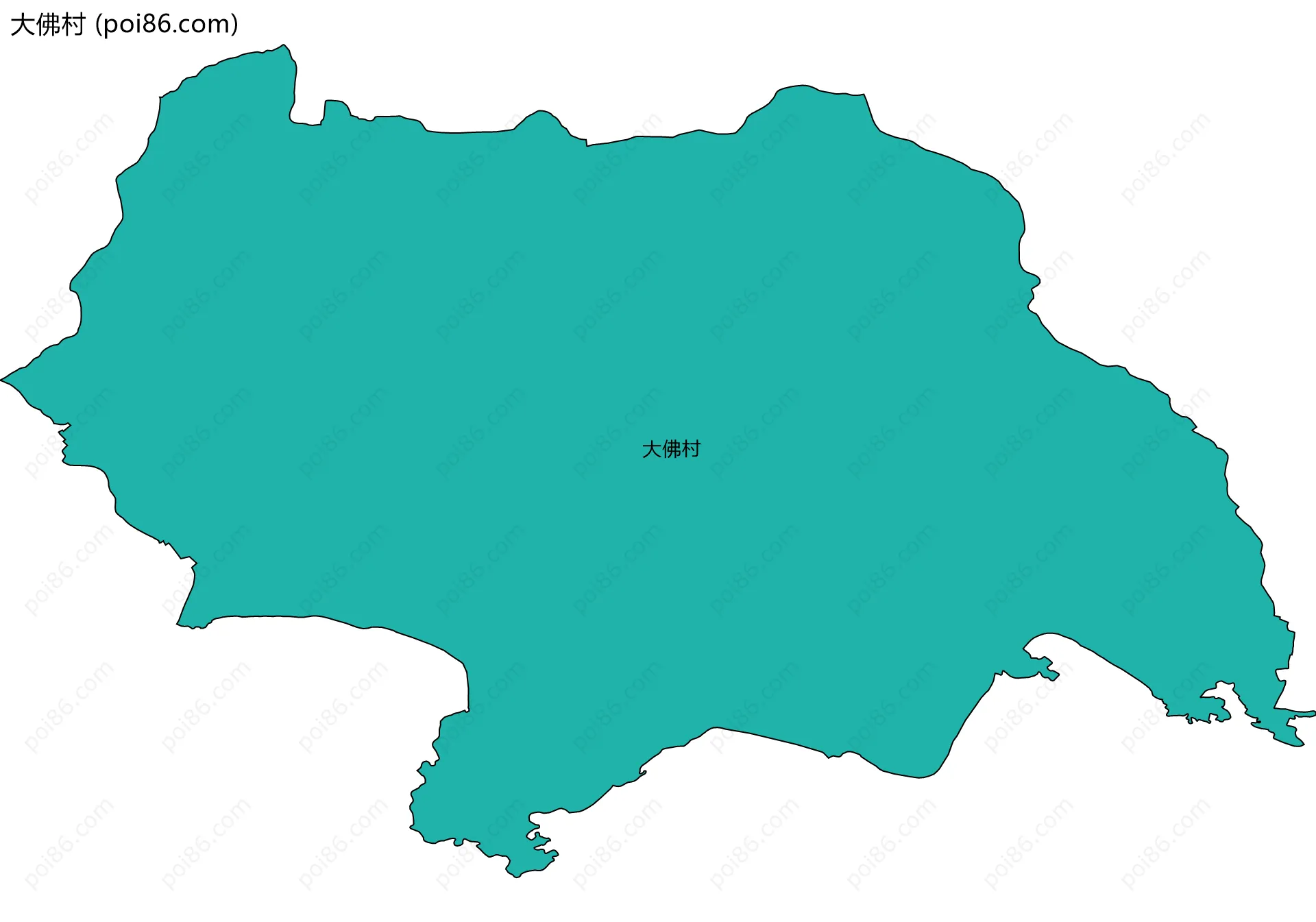 大佛村边界地图