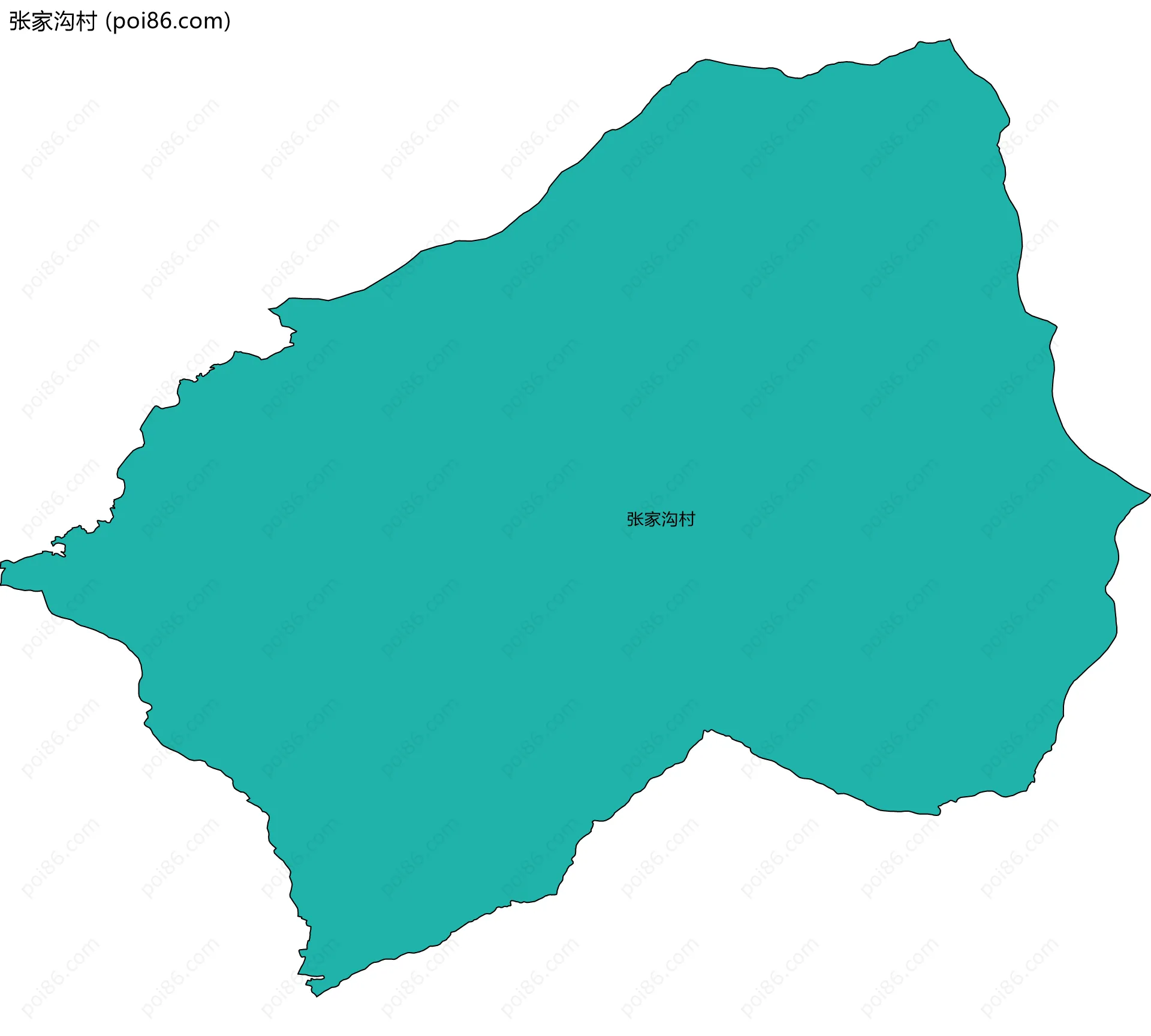张家沟村边界地图