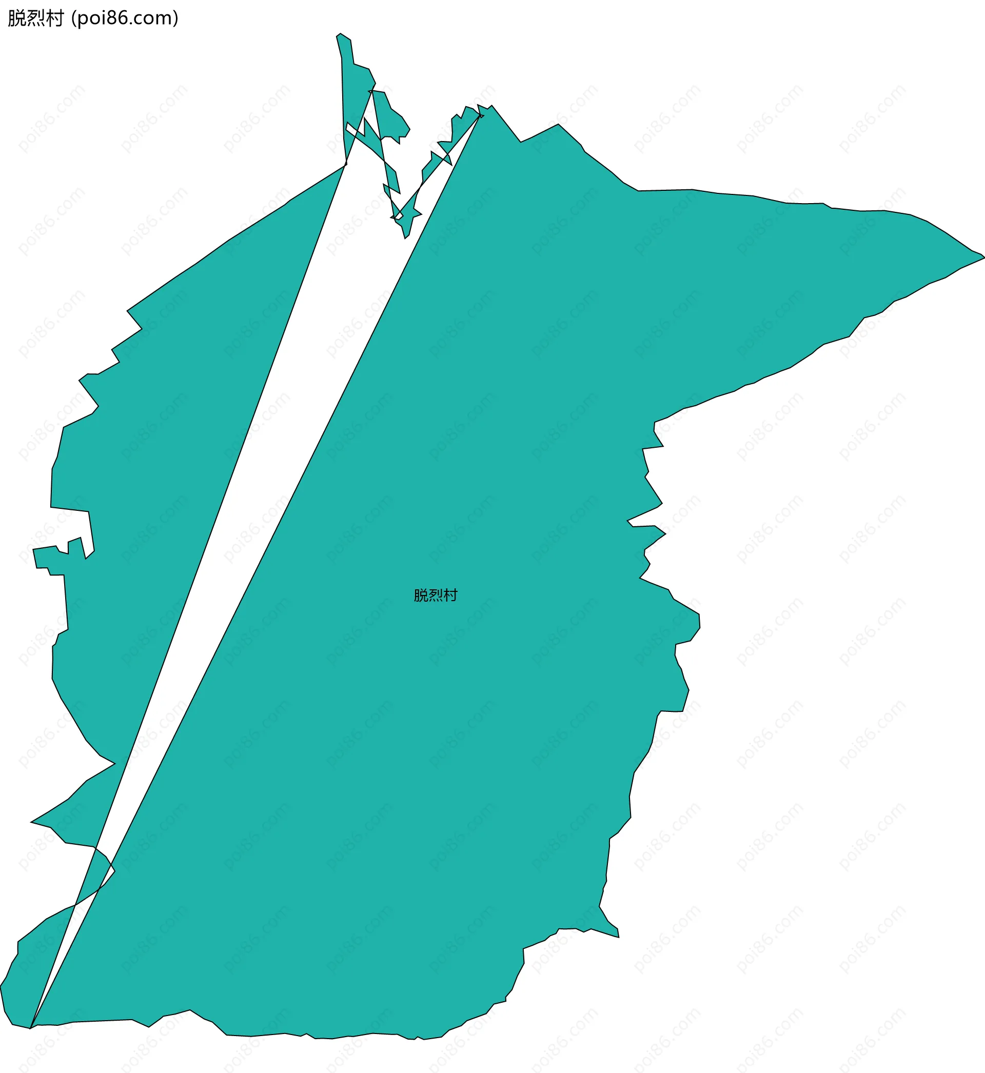 脱烈村边界地图