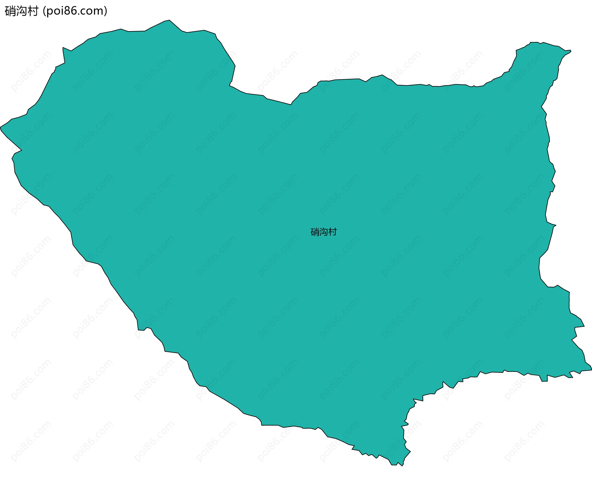 硝沟村边界地图