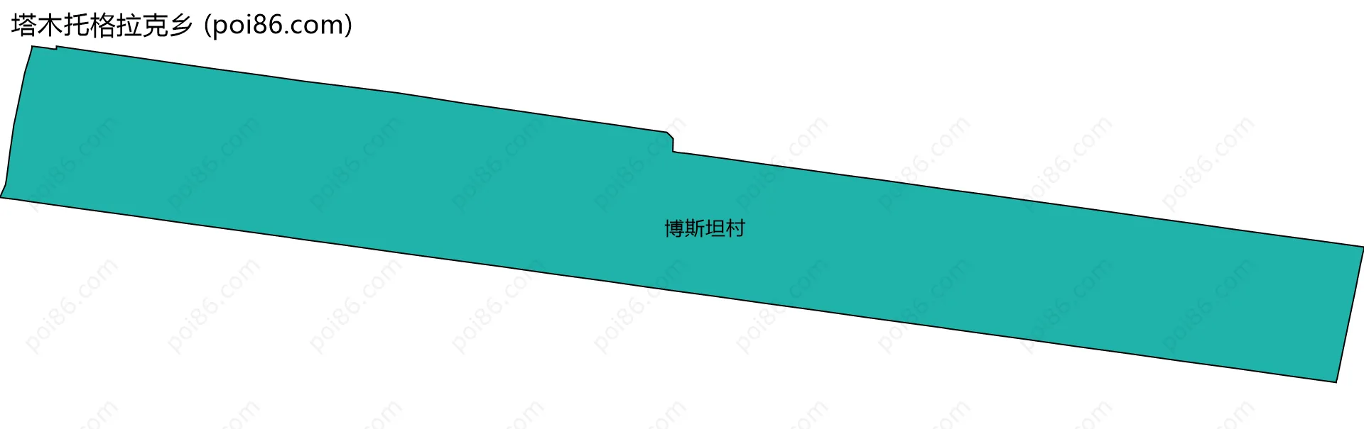 塔木托格拉克乡边界地图(五级行政区划)