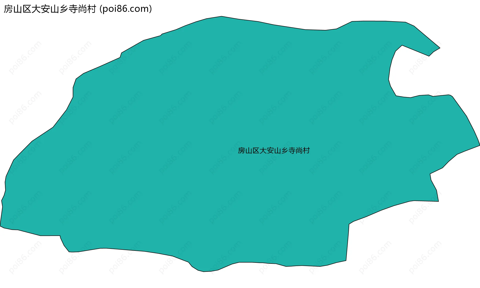 房山区大安山乡寺尚村边界地图