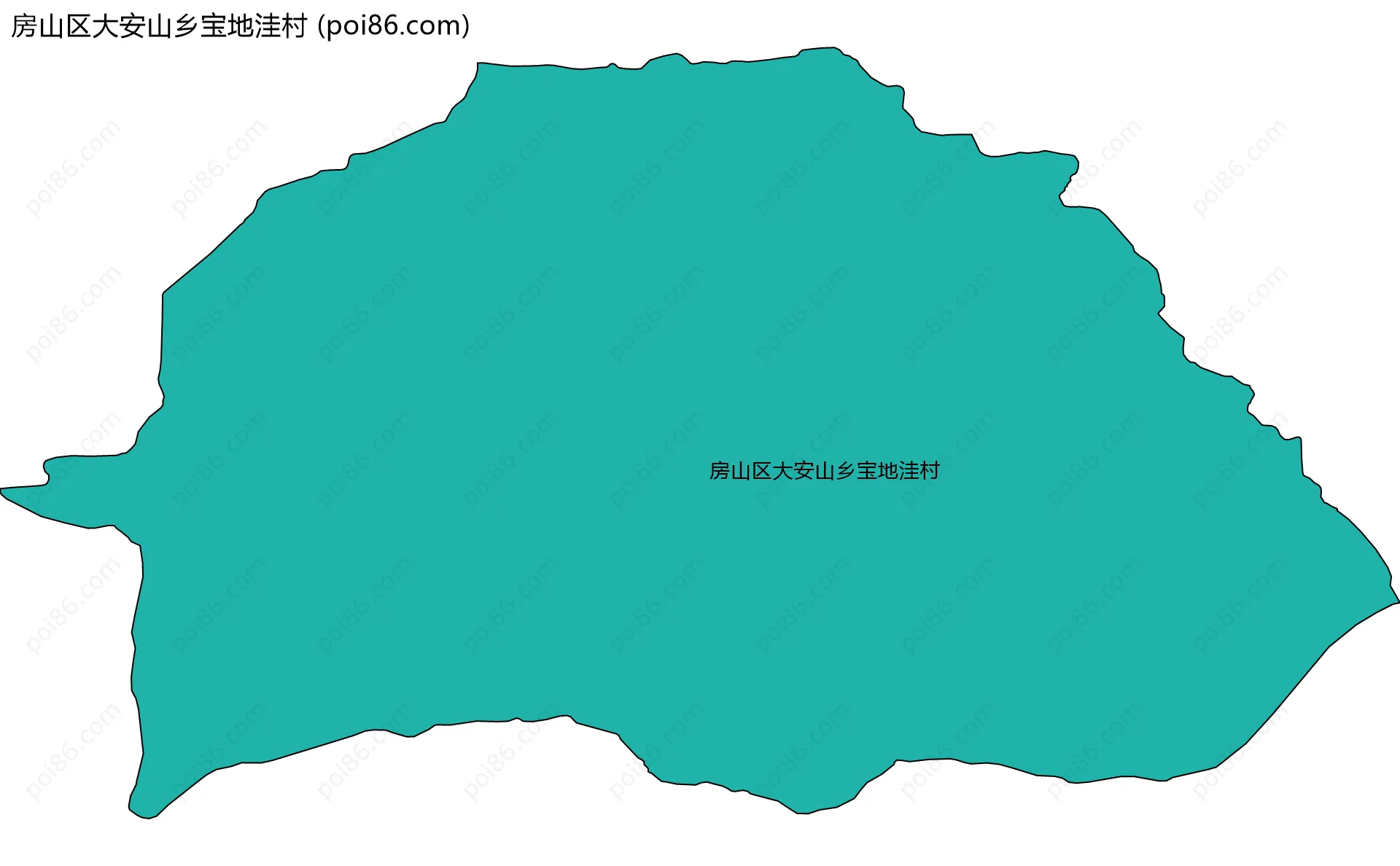 房山区大安山乡宝地洼村边界地图
