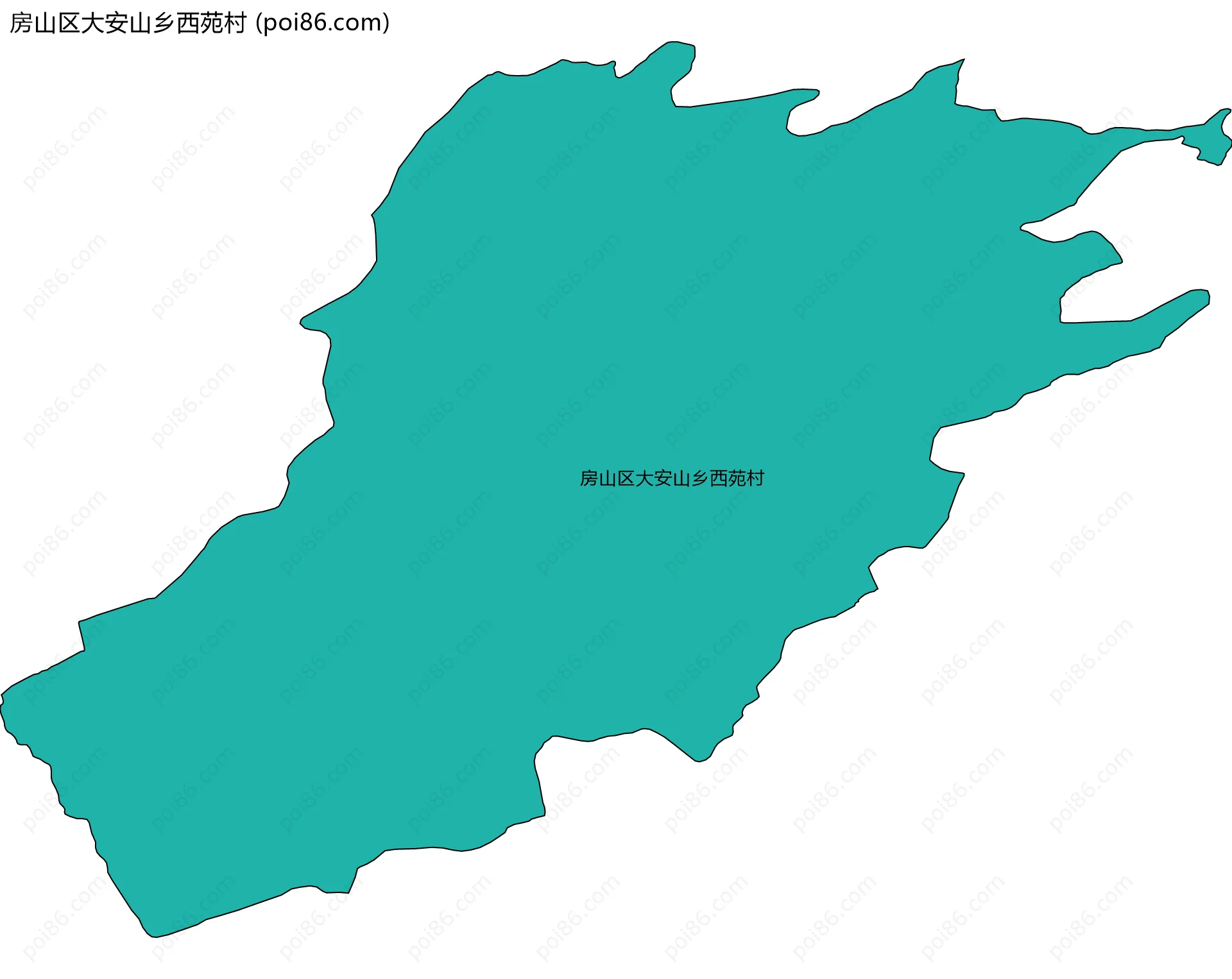 房山区大安山乡西苑村边界地图