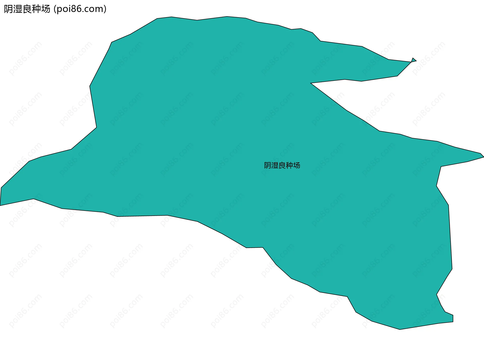 阴湿良种场边界地图(五级行政区划)