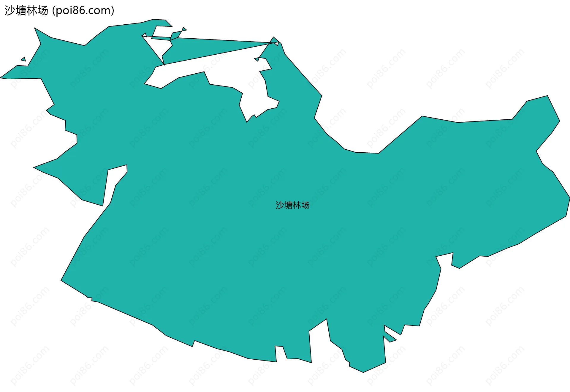 沙塘林场边界地图