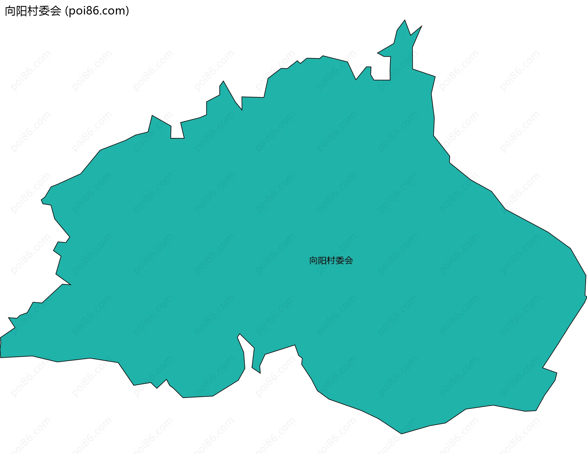 向阳村委会边界地图