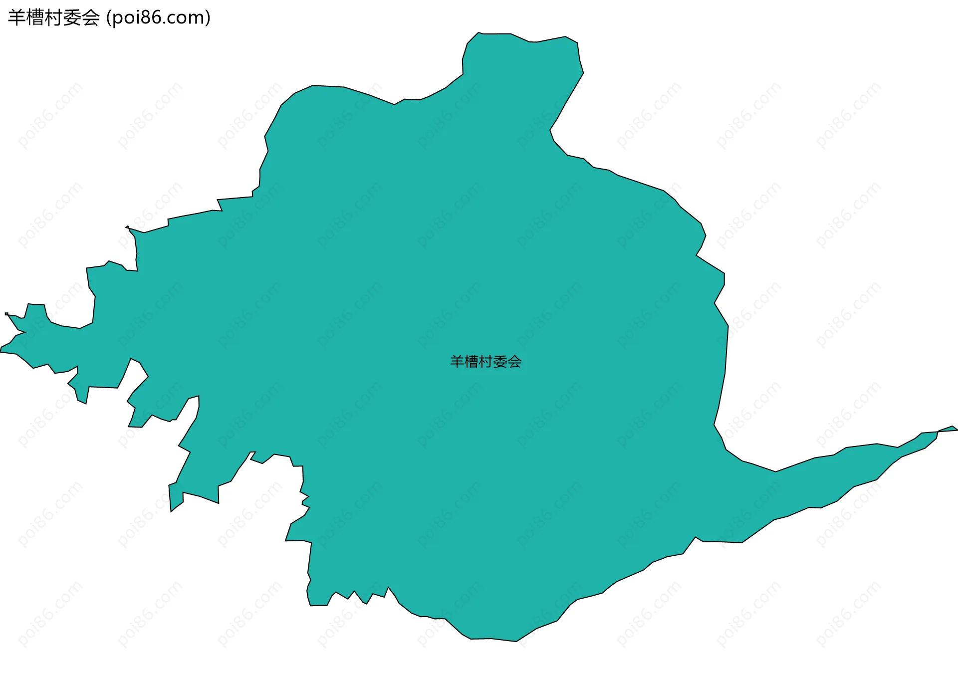 羊槽村委会边界地图