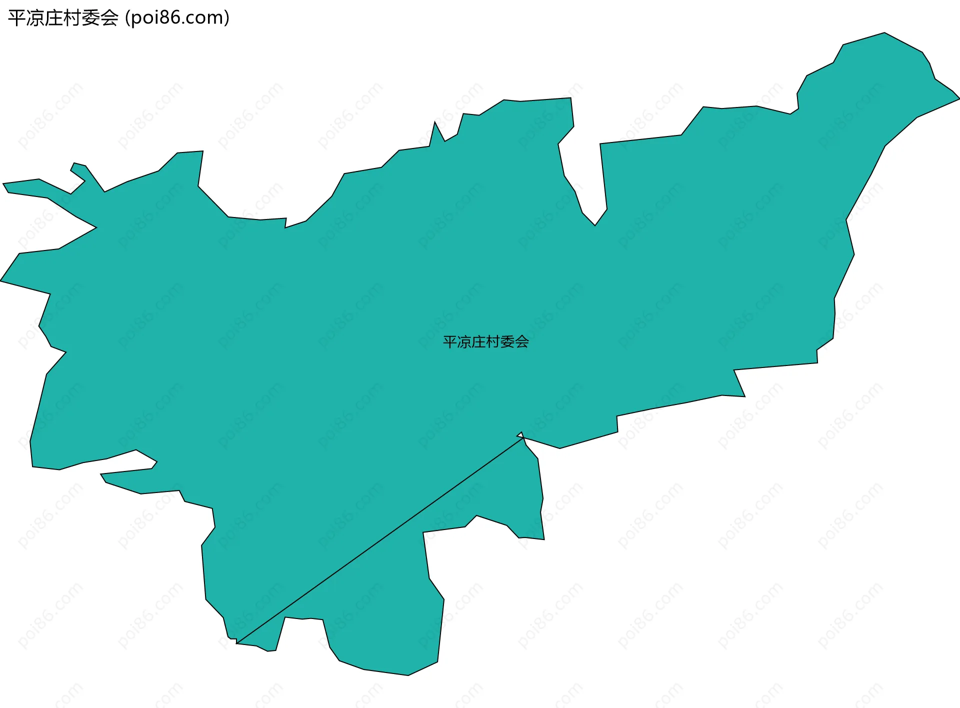 平凉庄村委会边界地图