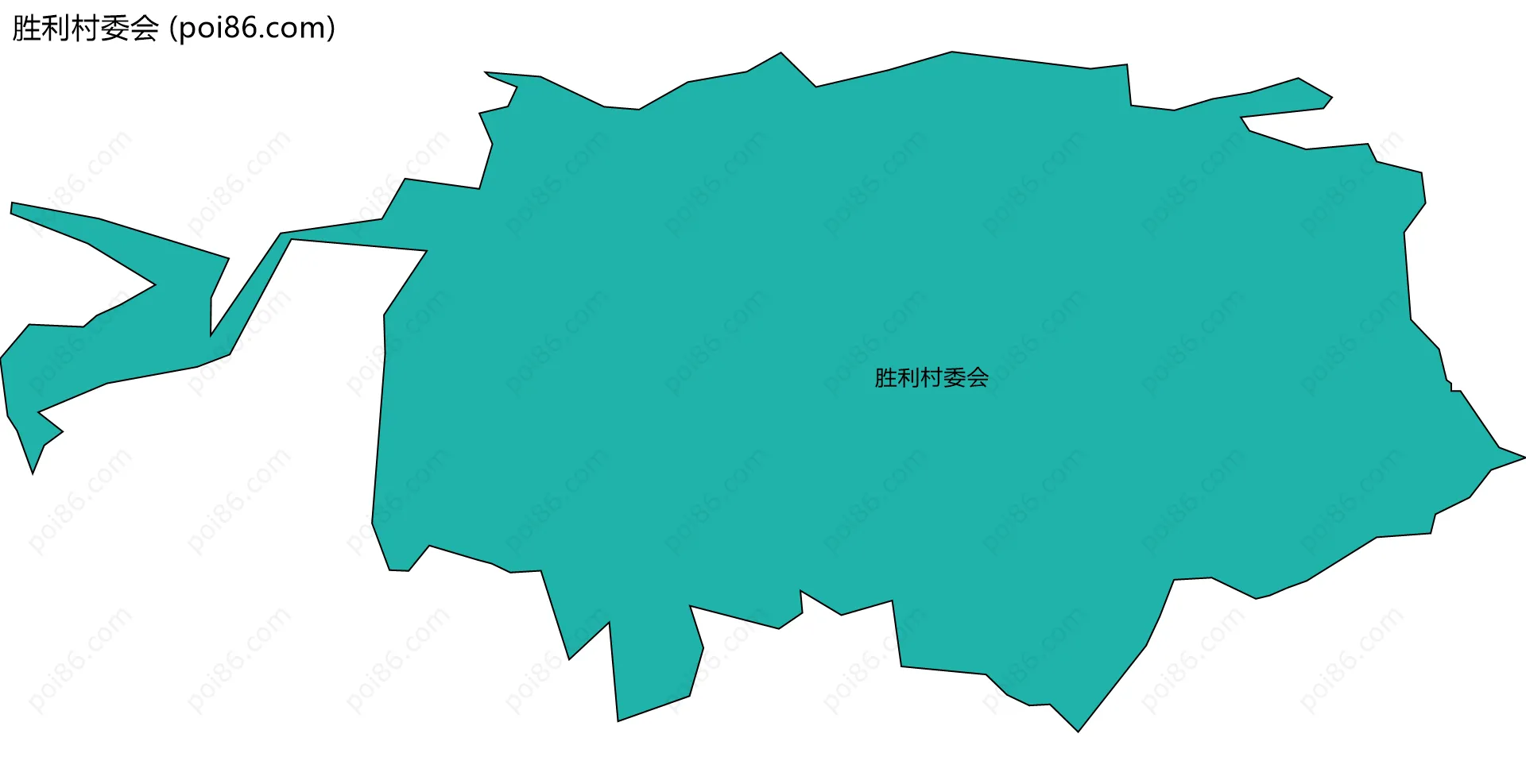 胜利村委会边界地图