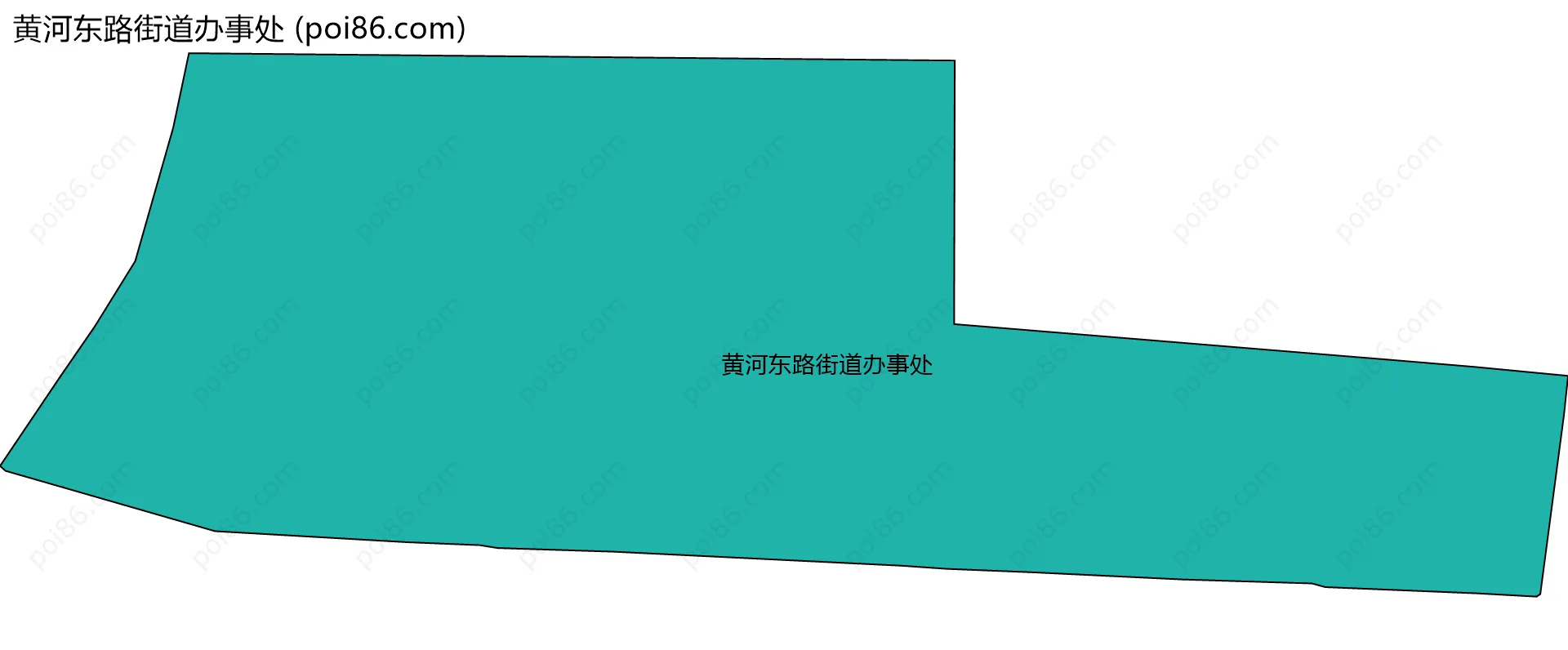 黄河东路街道办事处边界地图