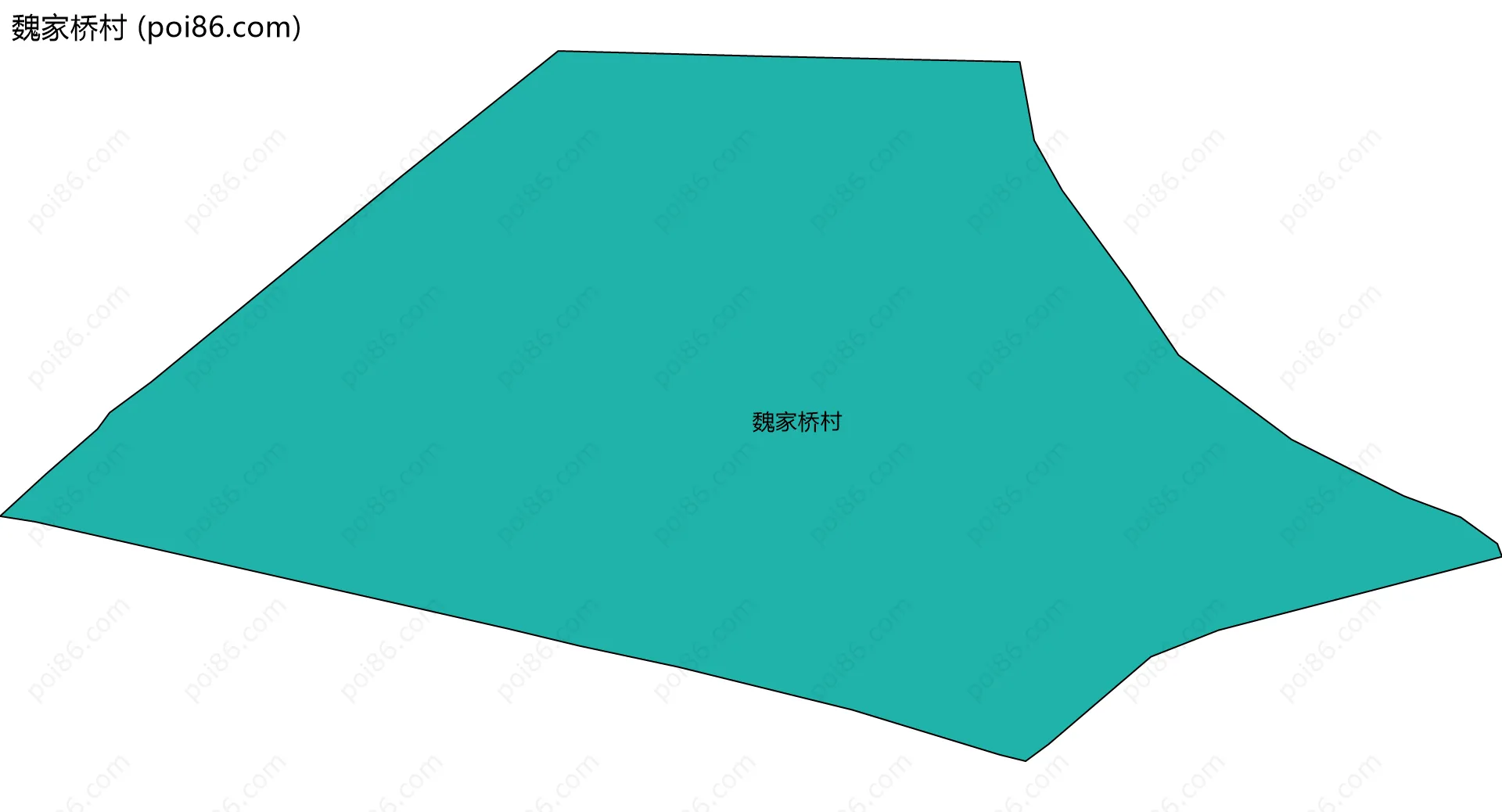 魏家桥村边界地图