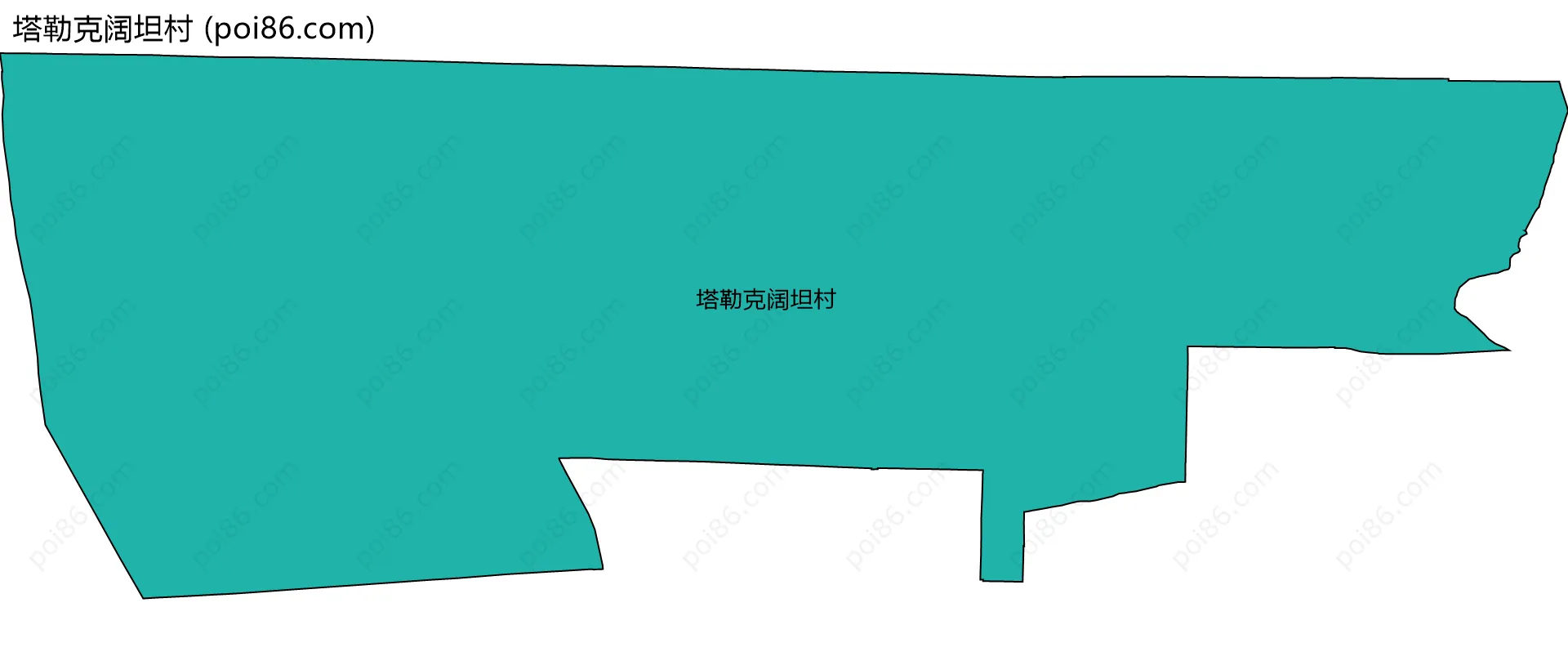 塔勒克阔坦村边界地图