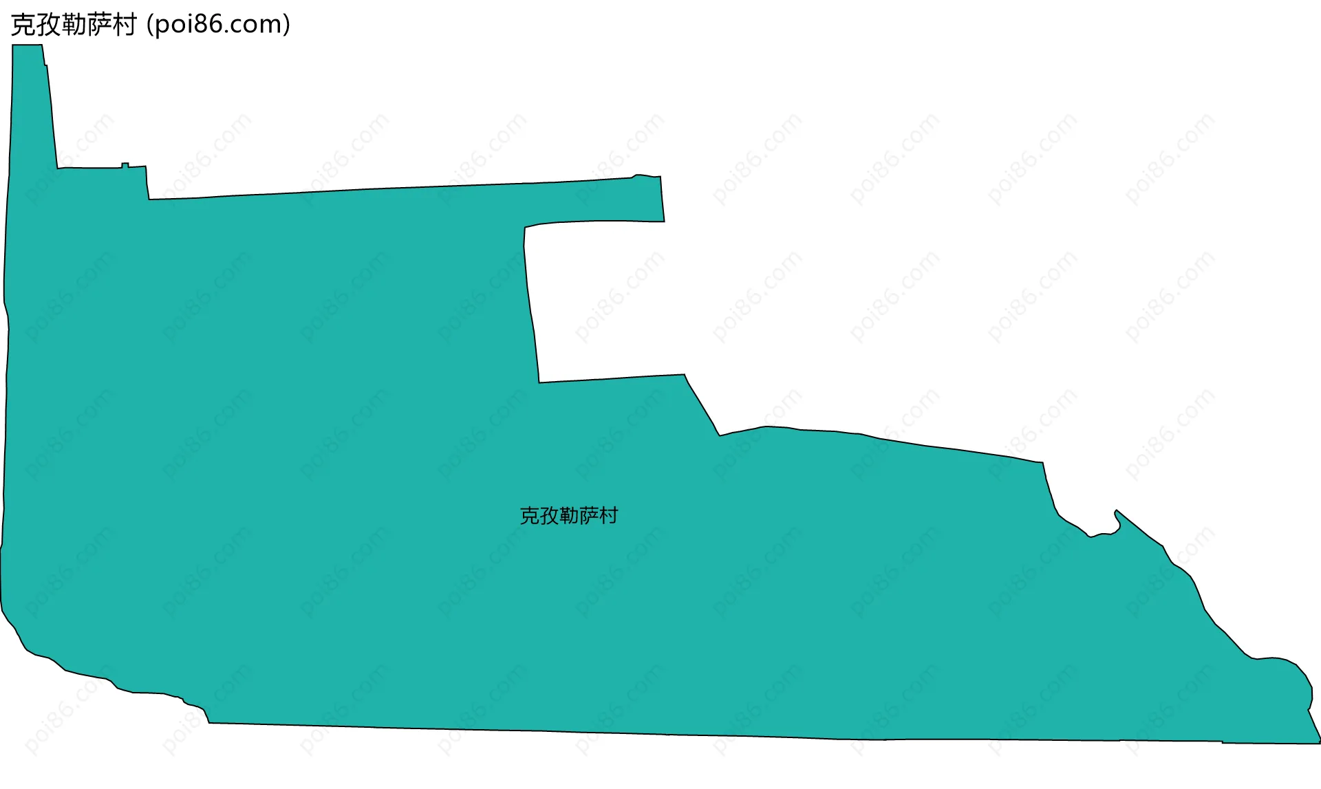 克孜勒萨村边界地图
