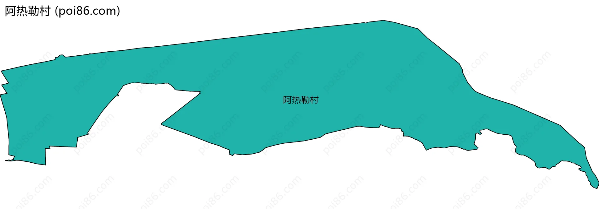 阿热勒村边界地图