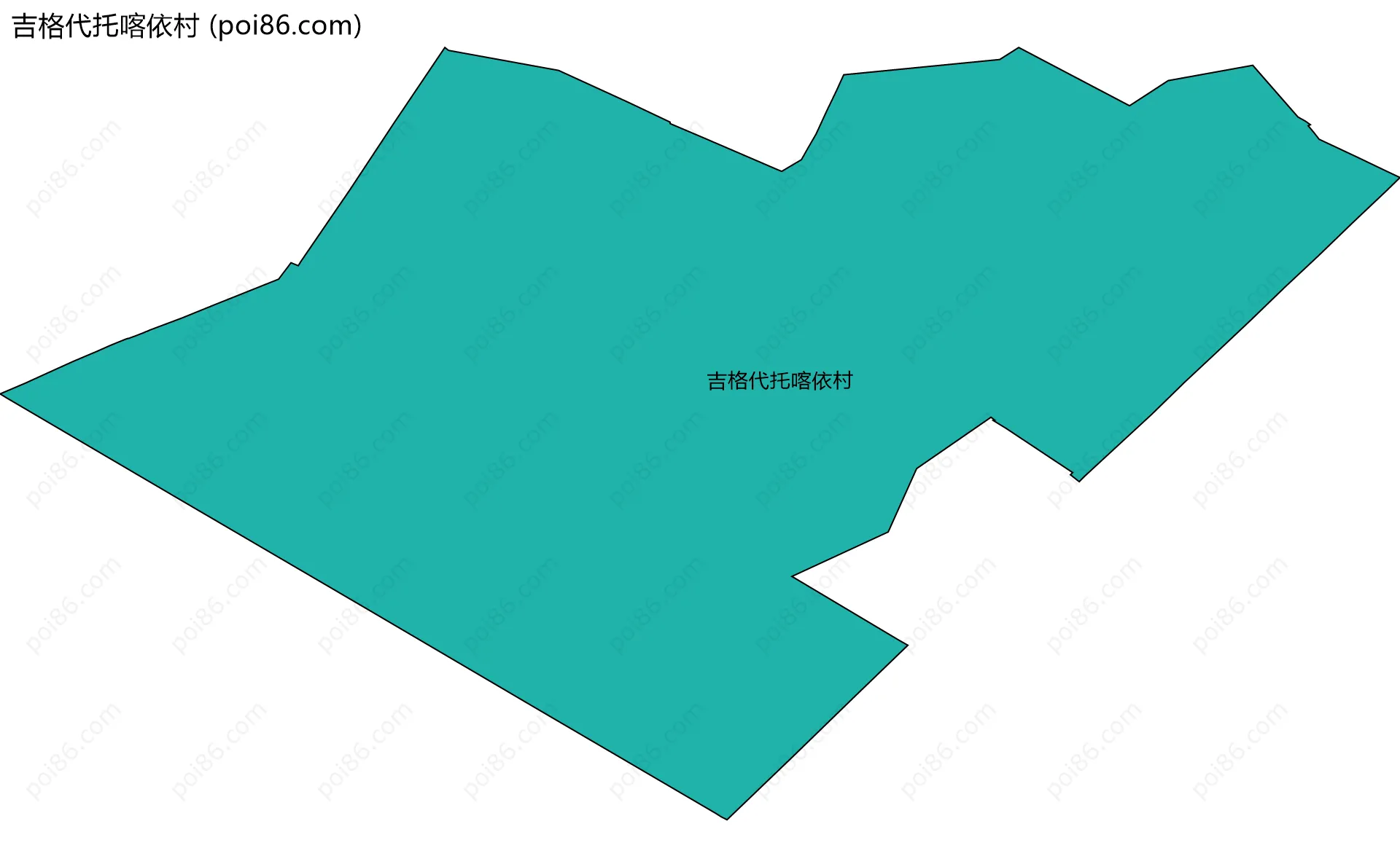 吉格代托喀依村边界地图