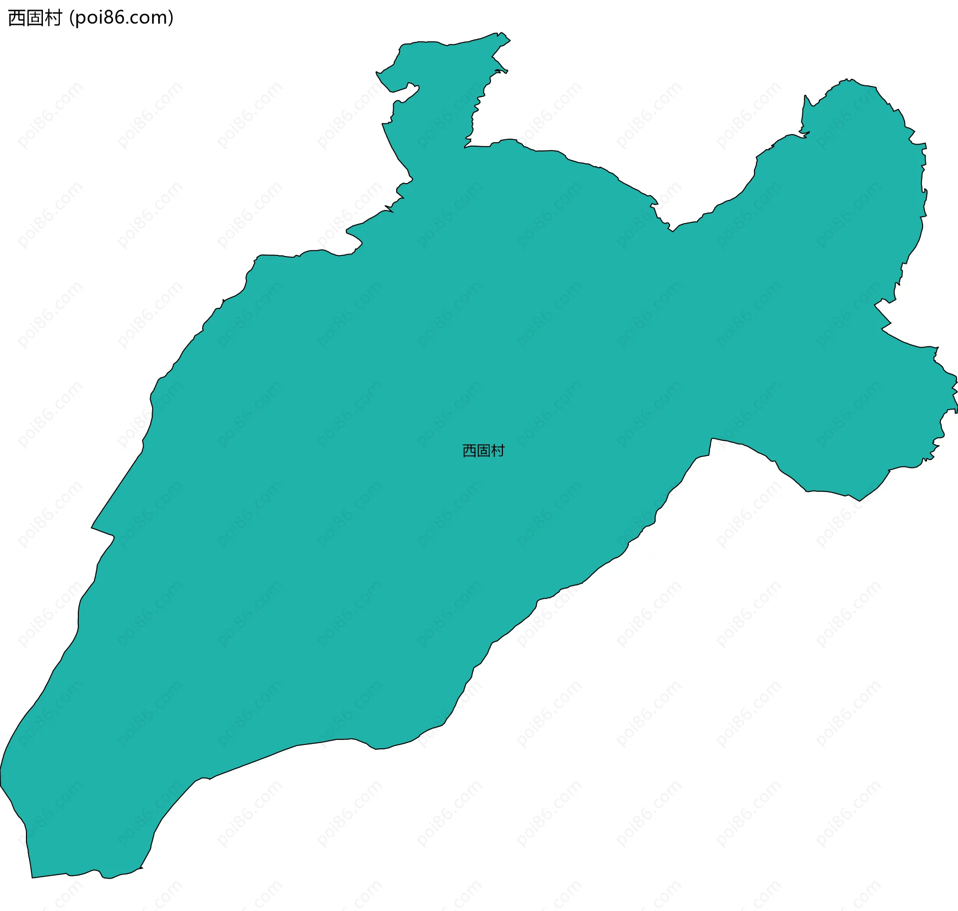 西固村边界地图