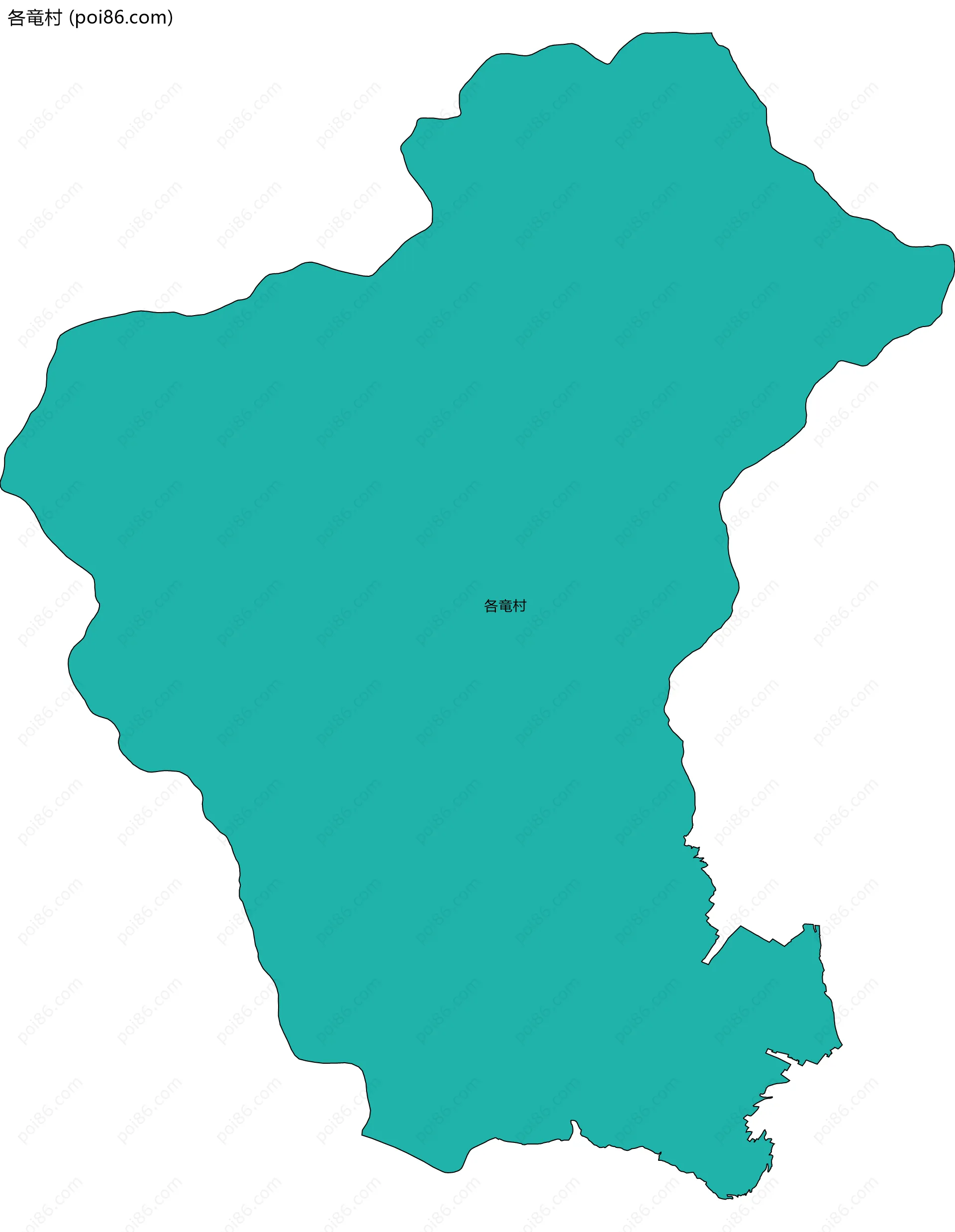 各竜村边界地图
