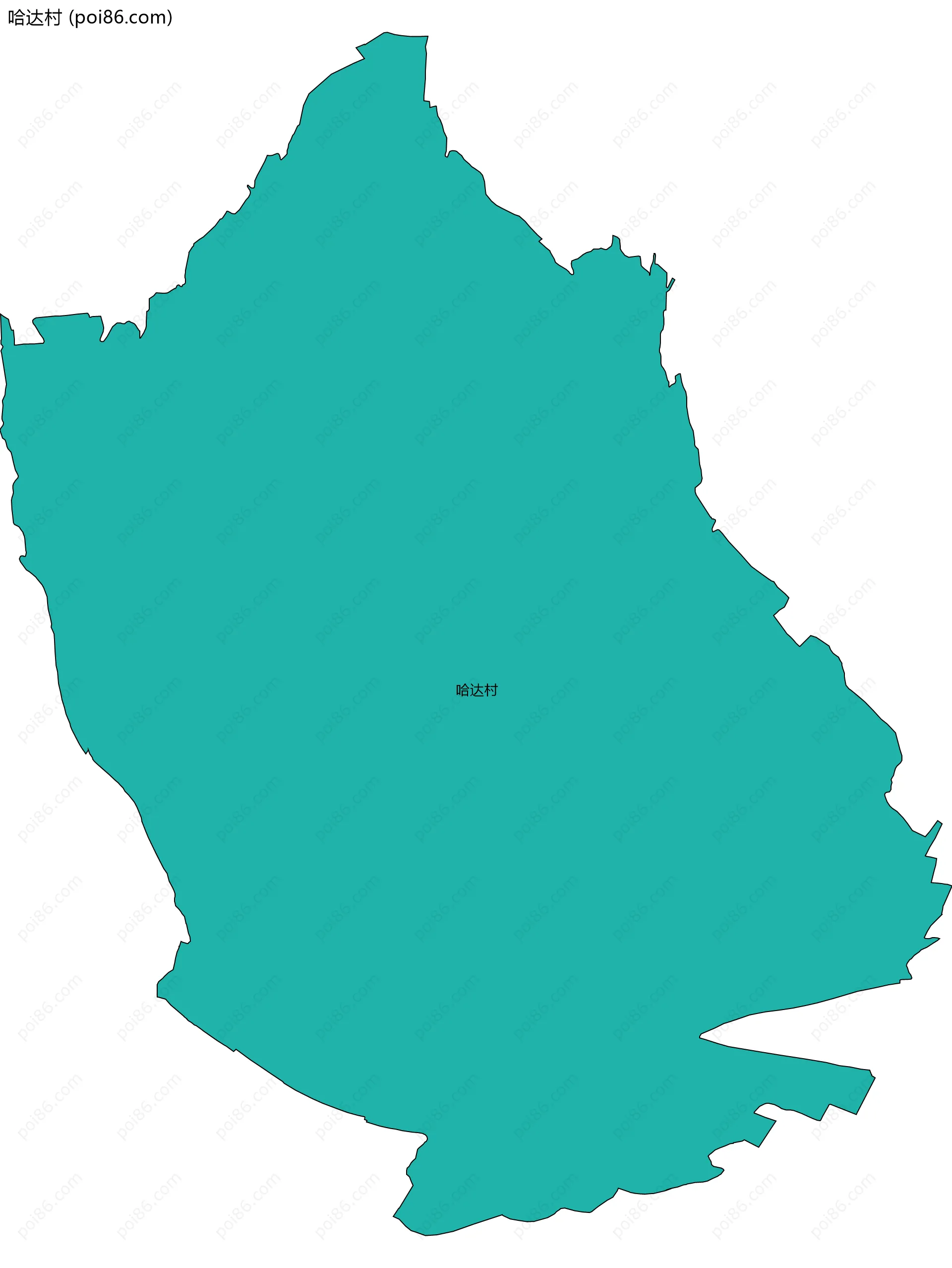 哈达村边界地图