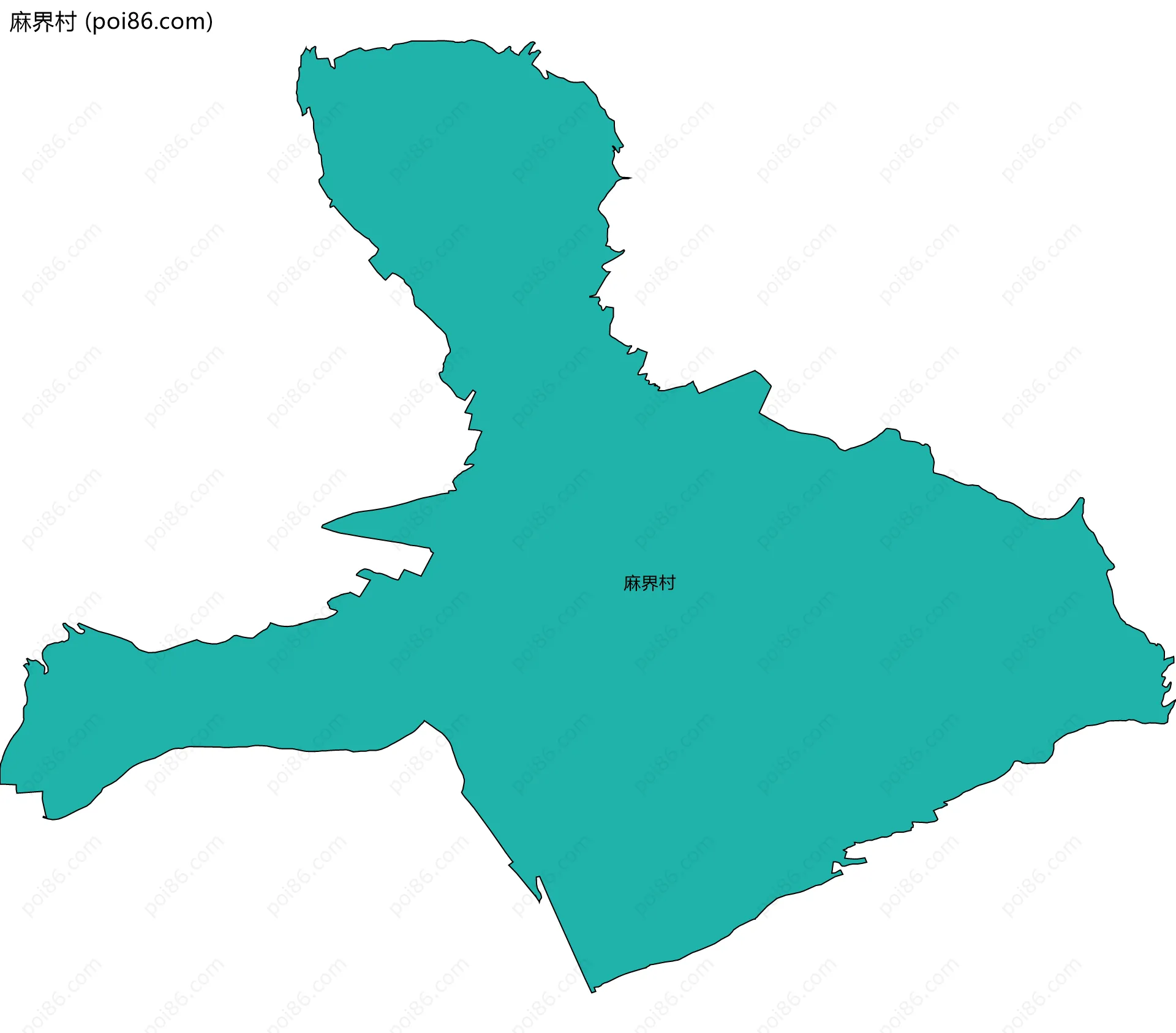 麻界村边界地图