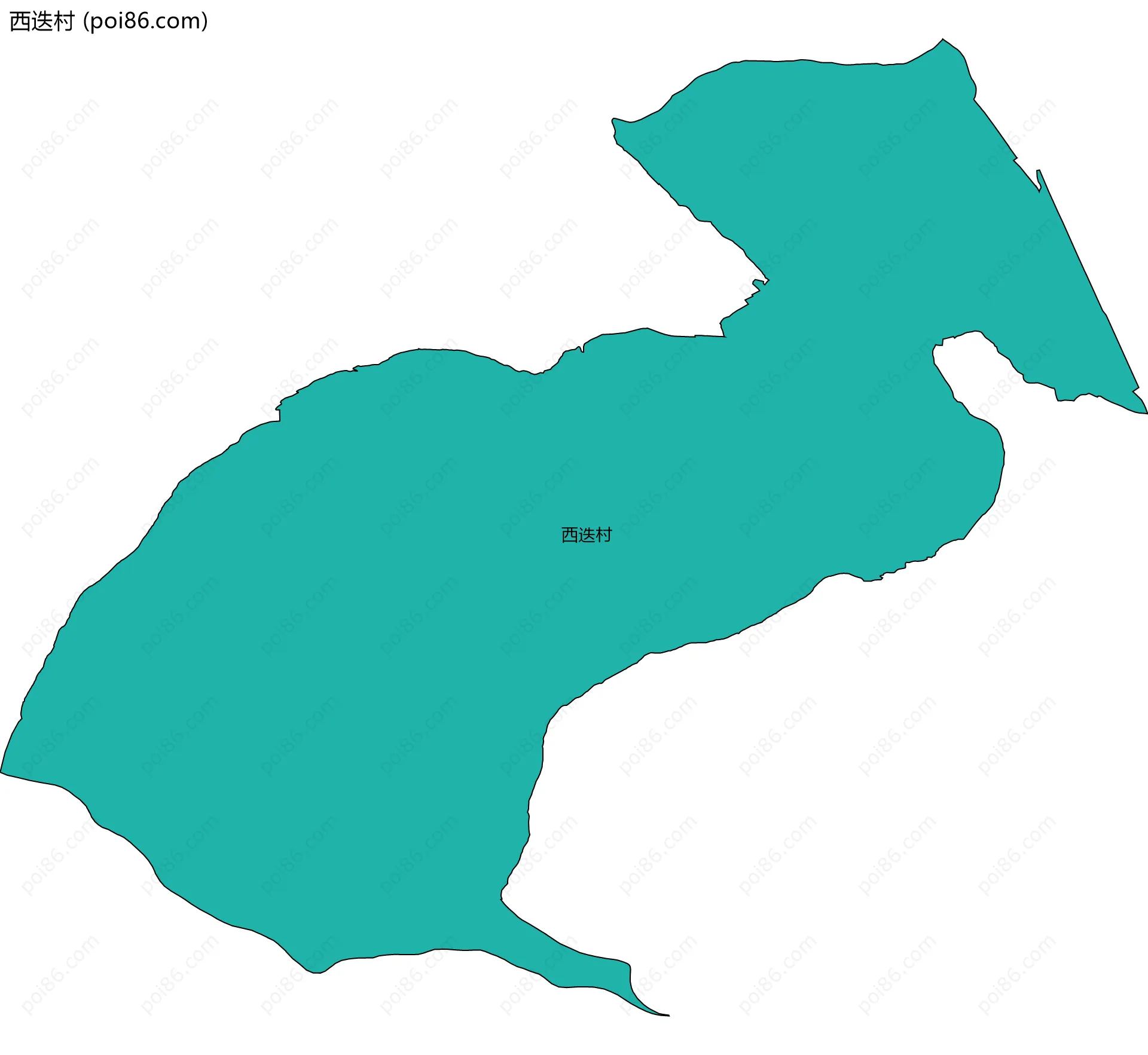 西迭村边界地图