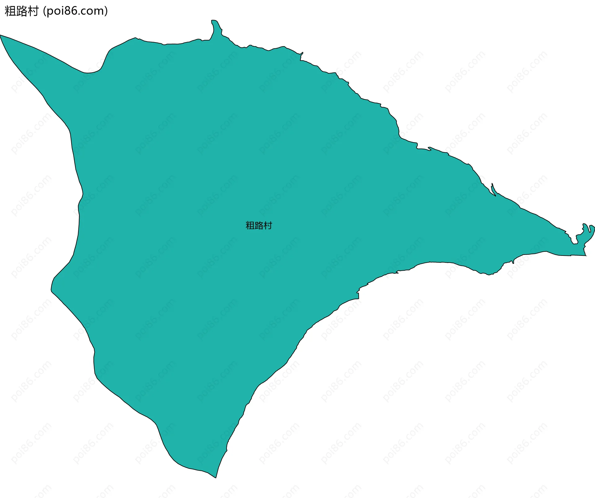 粗路村边界地图