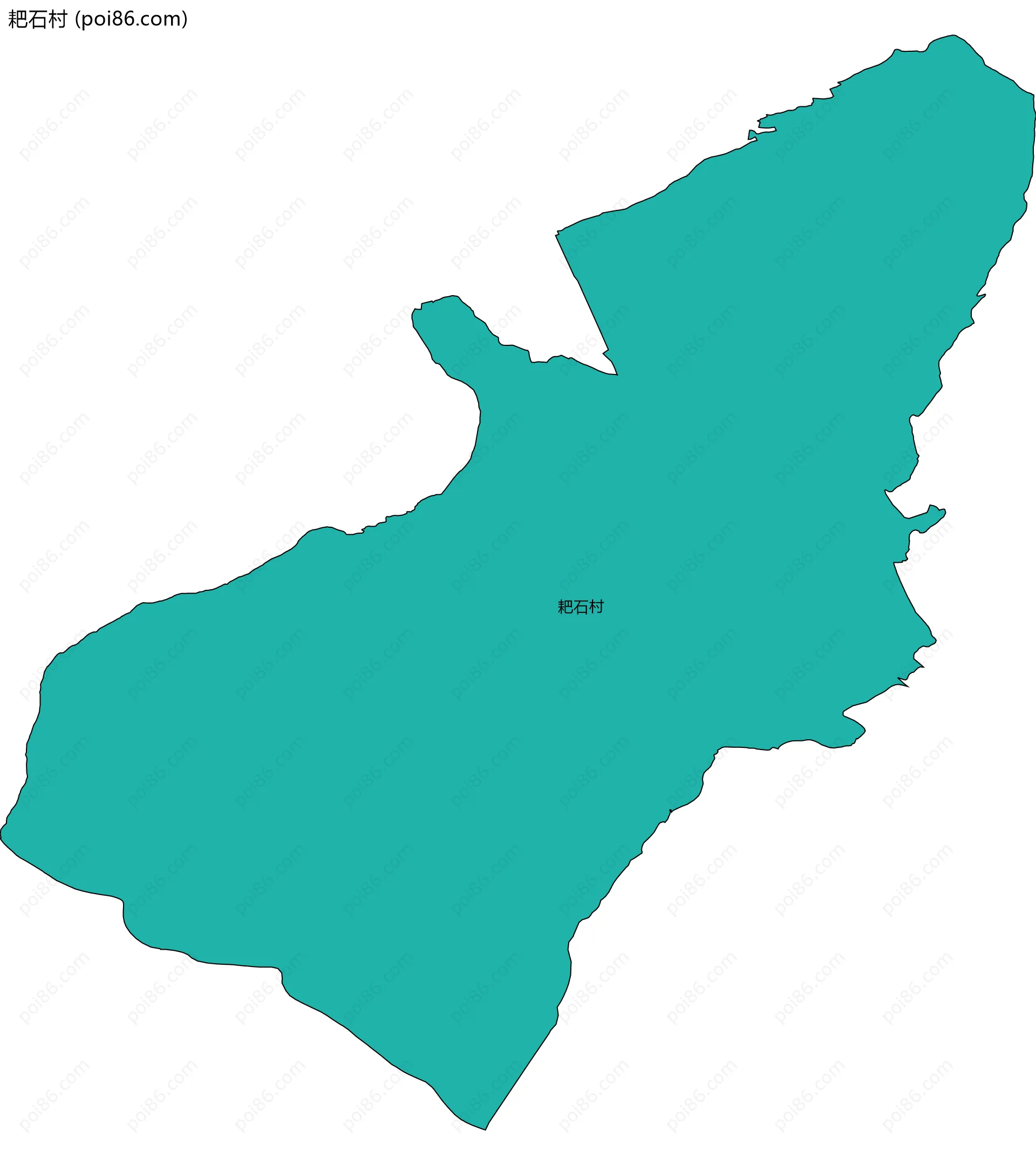 耙石村边界地图