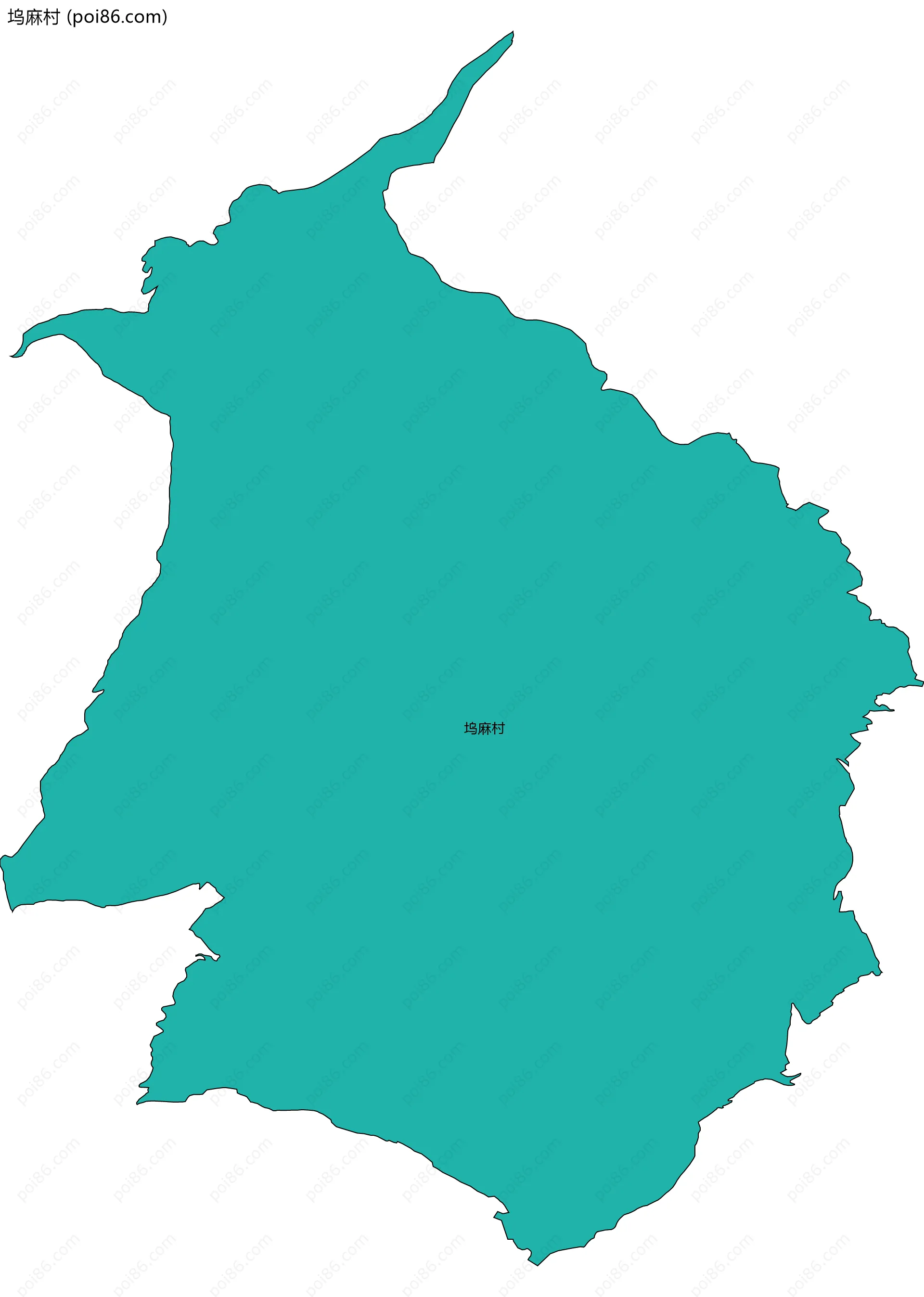 坞麻村边界地图